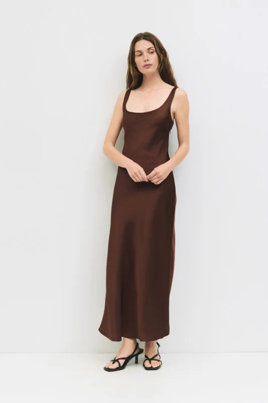Espresso Slip Dress - Image 7