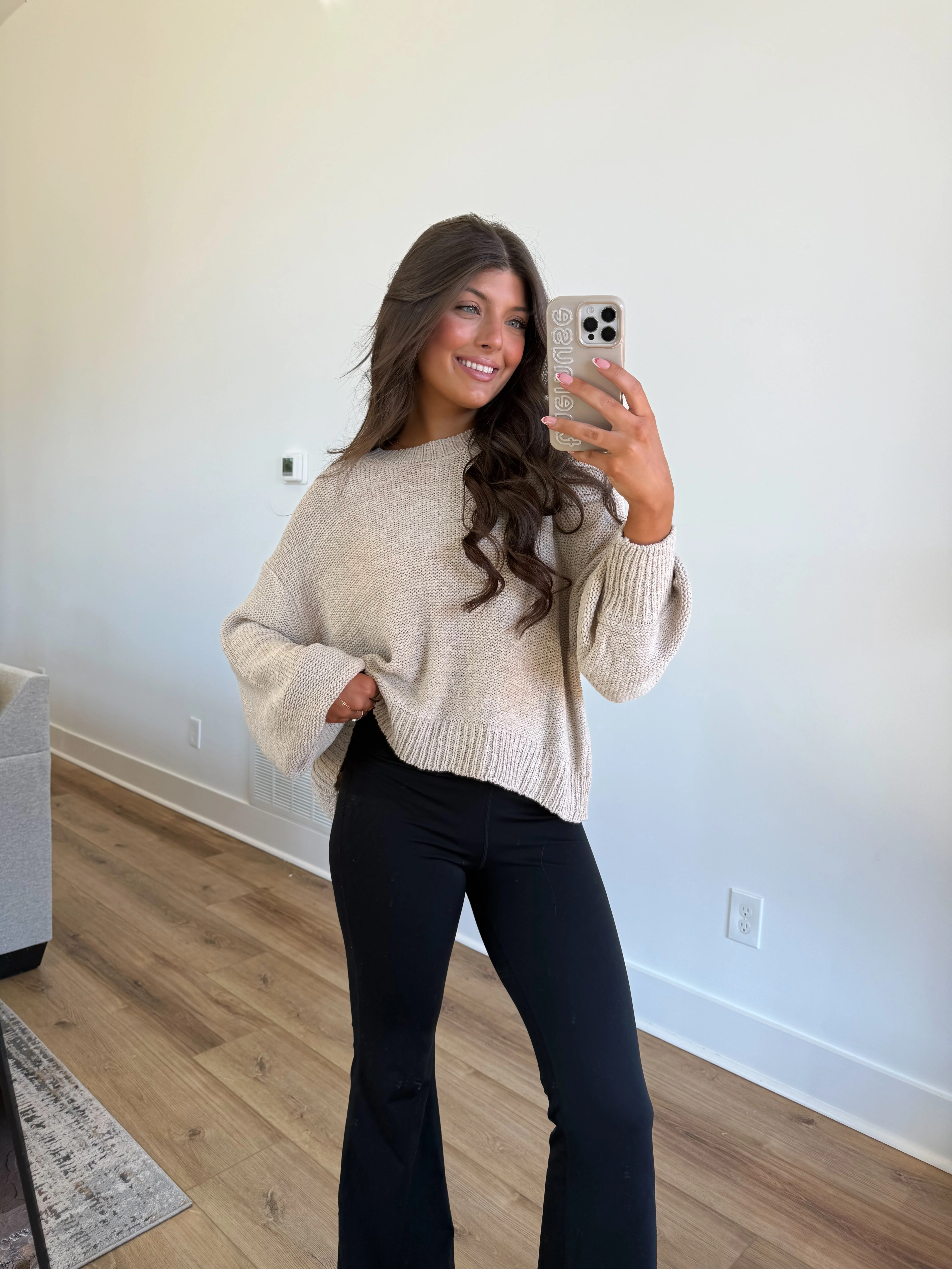 Essential Knit Sweater (Beige) - Image 2