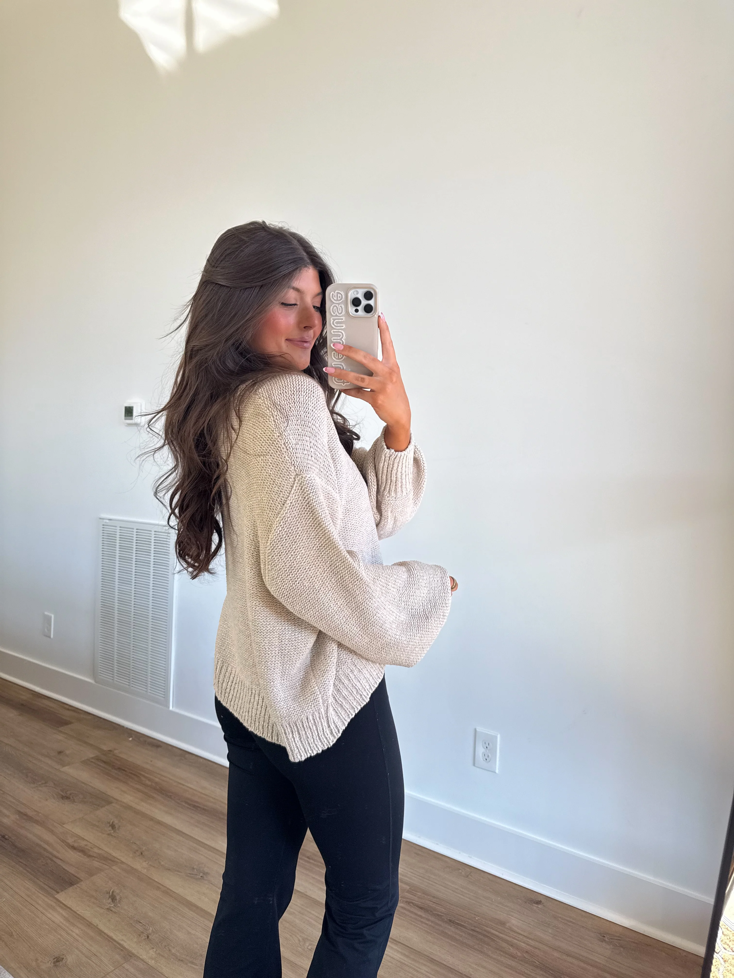 Essential Knit Sweater (Beige) - Image 4