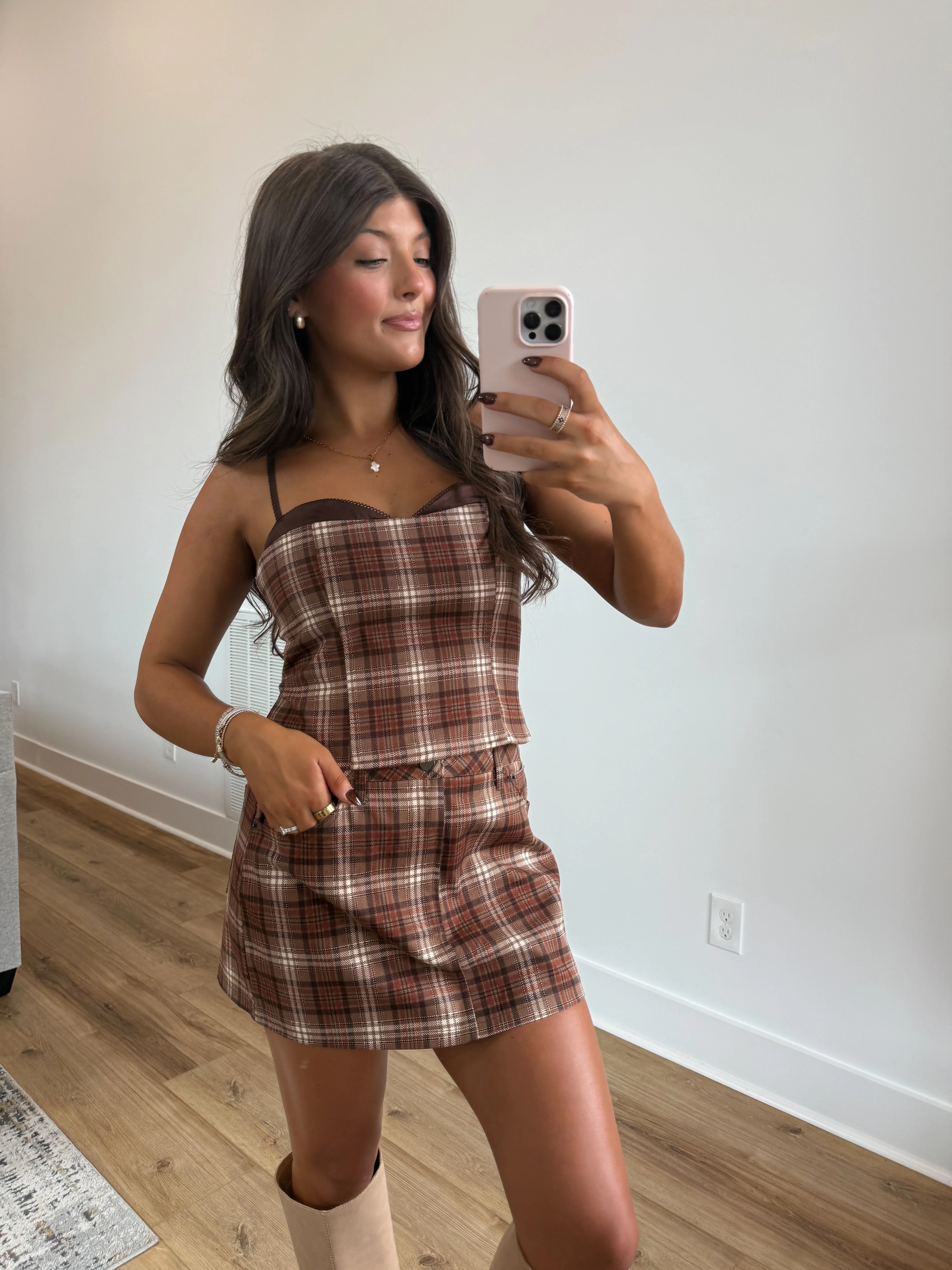 Fall Plaid Skirt Set - Image 5