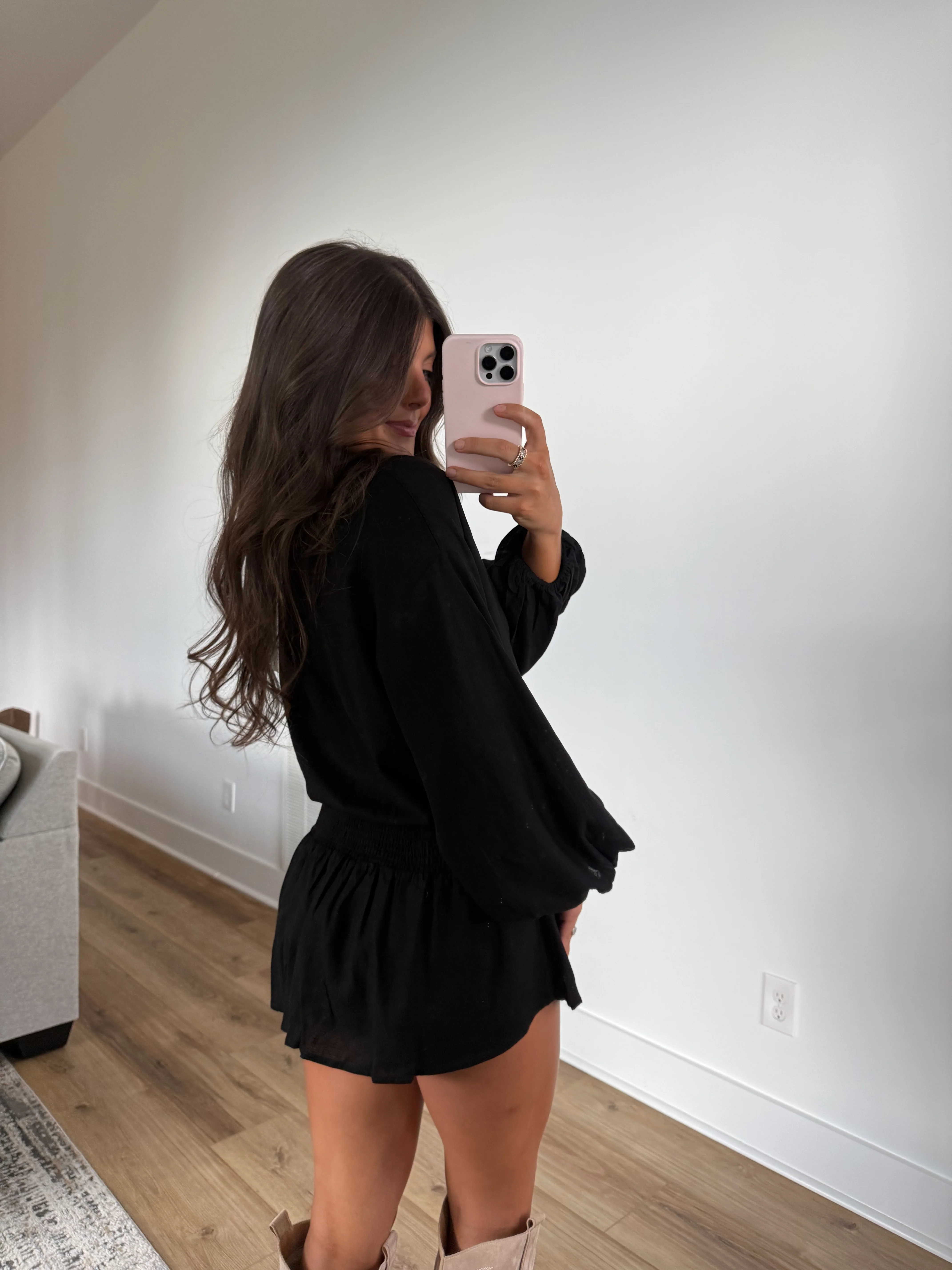 Falling Leaves Romper (Black) - Image 4