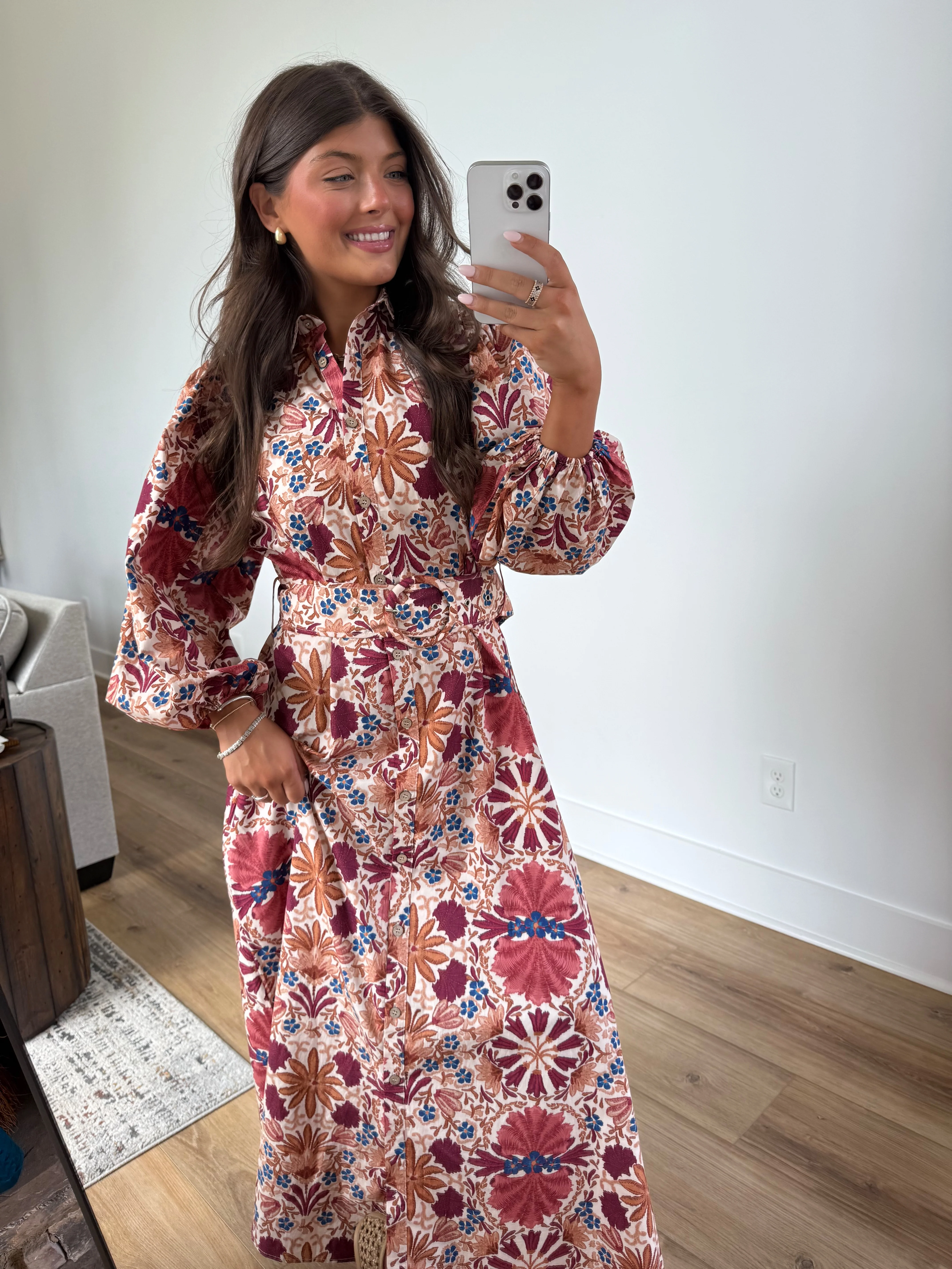 Floral Maxi Dress: Autumn Garden - Image 2