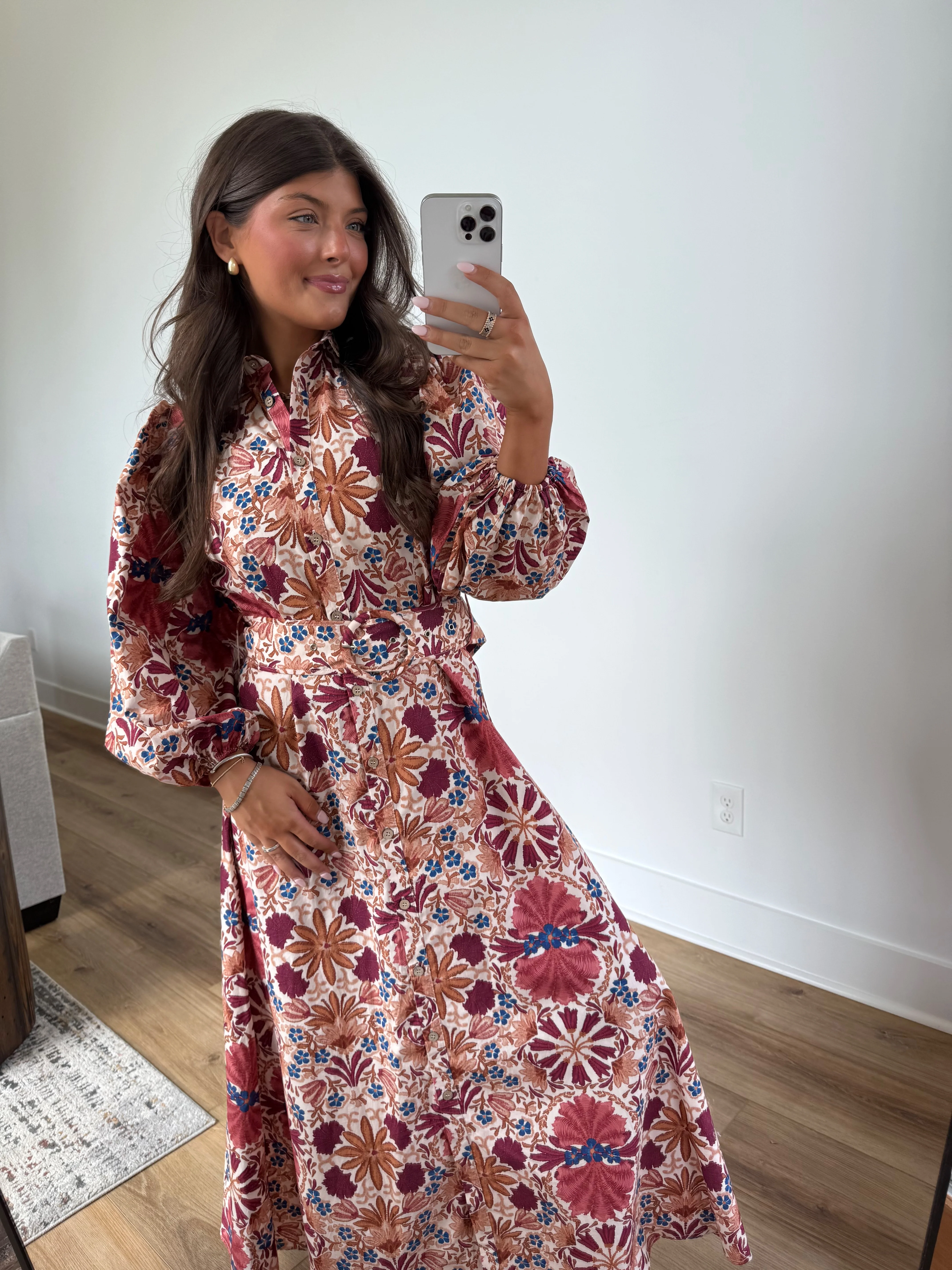 Floral Maxi Dress: Autumn Garden - Image 5