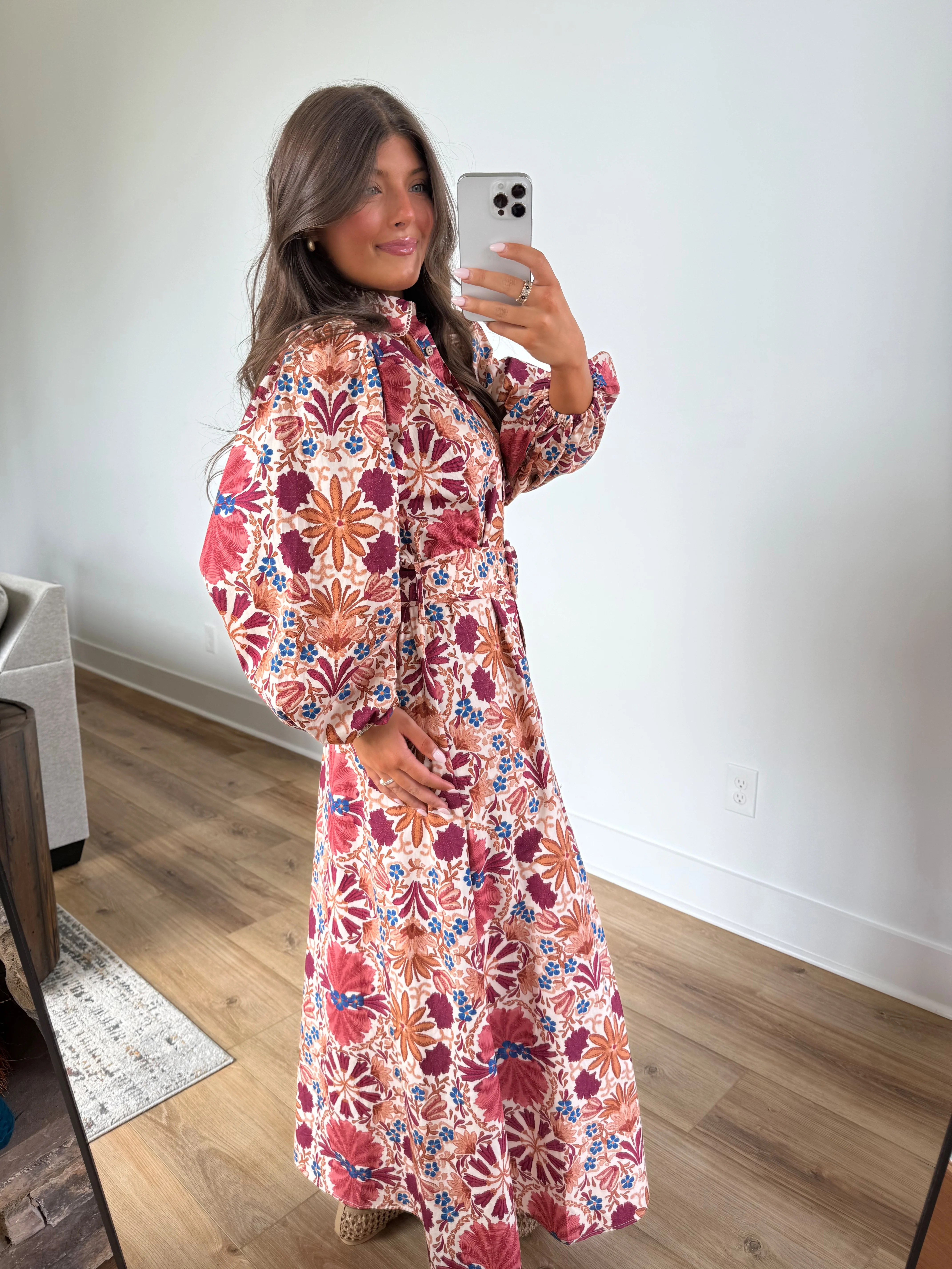 Floral Maxi Dress: Autumn Garden - Image 6