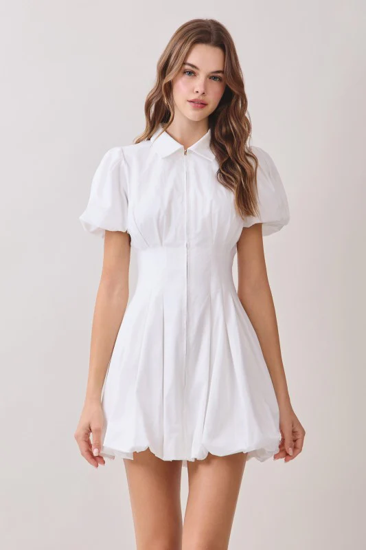 Flutter Mini Dress (White) - Image 7