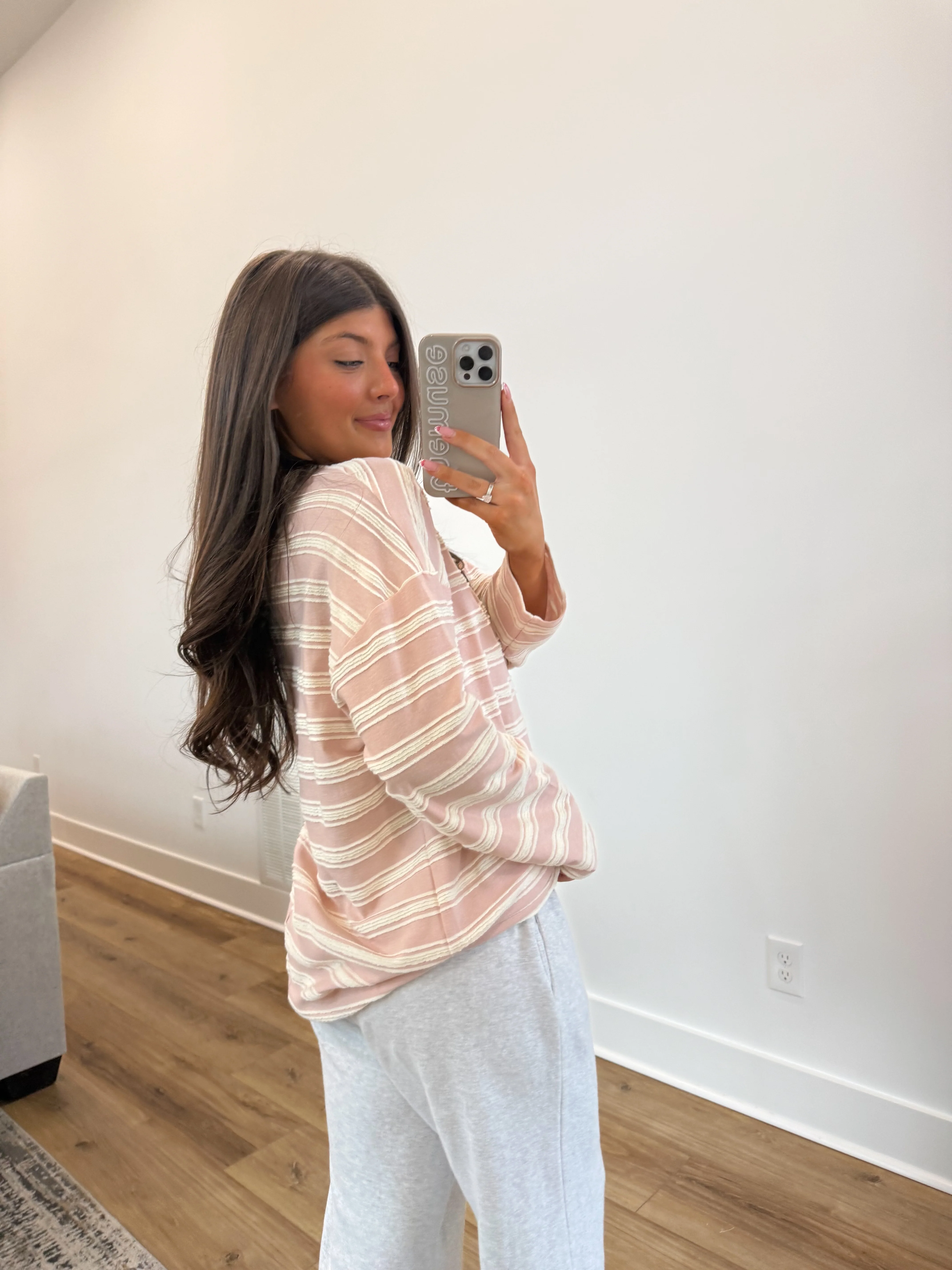 Frosted Stripe Top (Pink) - Image 3