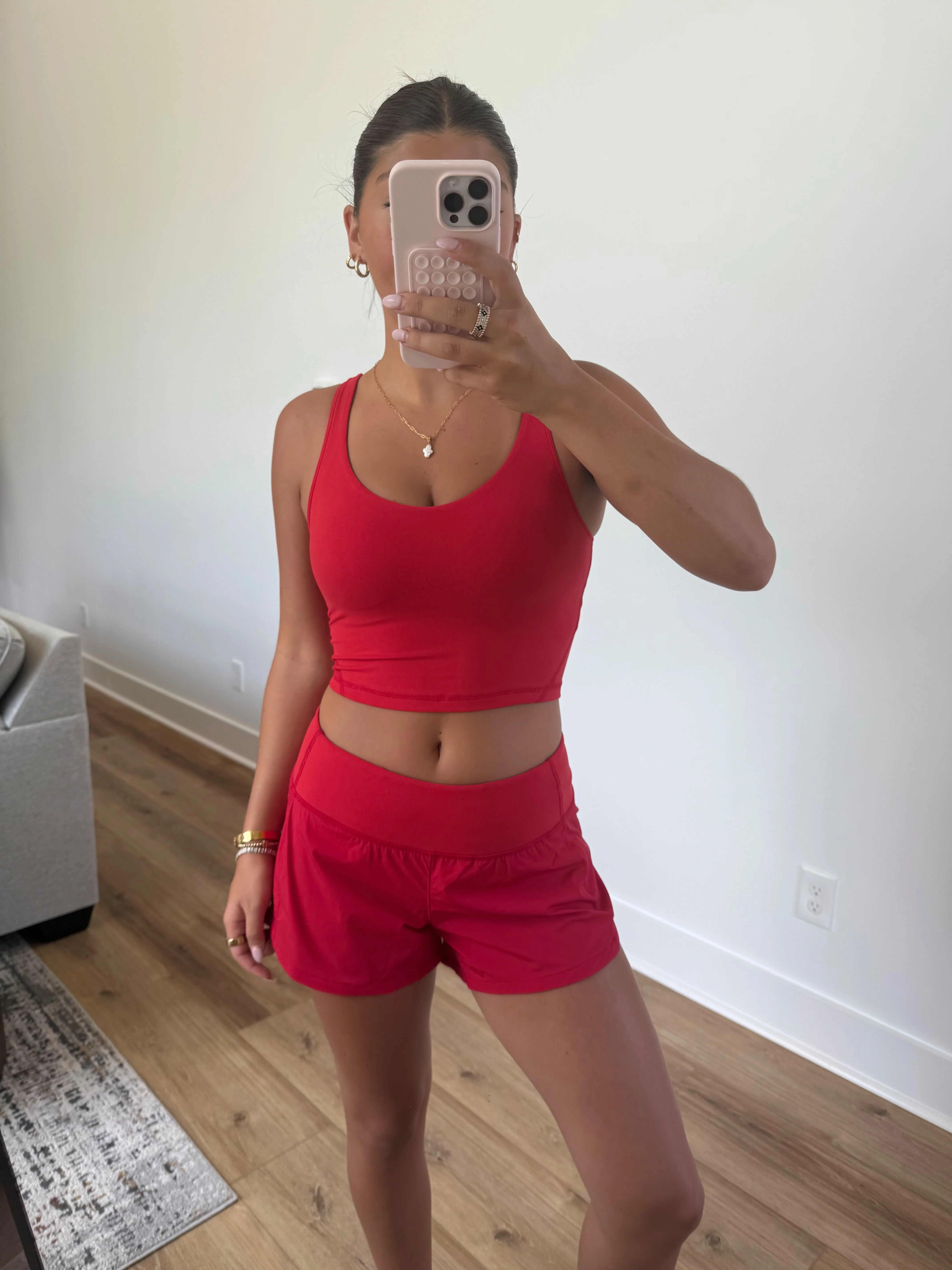 GA Red Active Shorts - Image 2