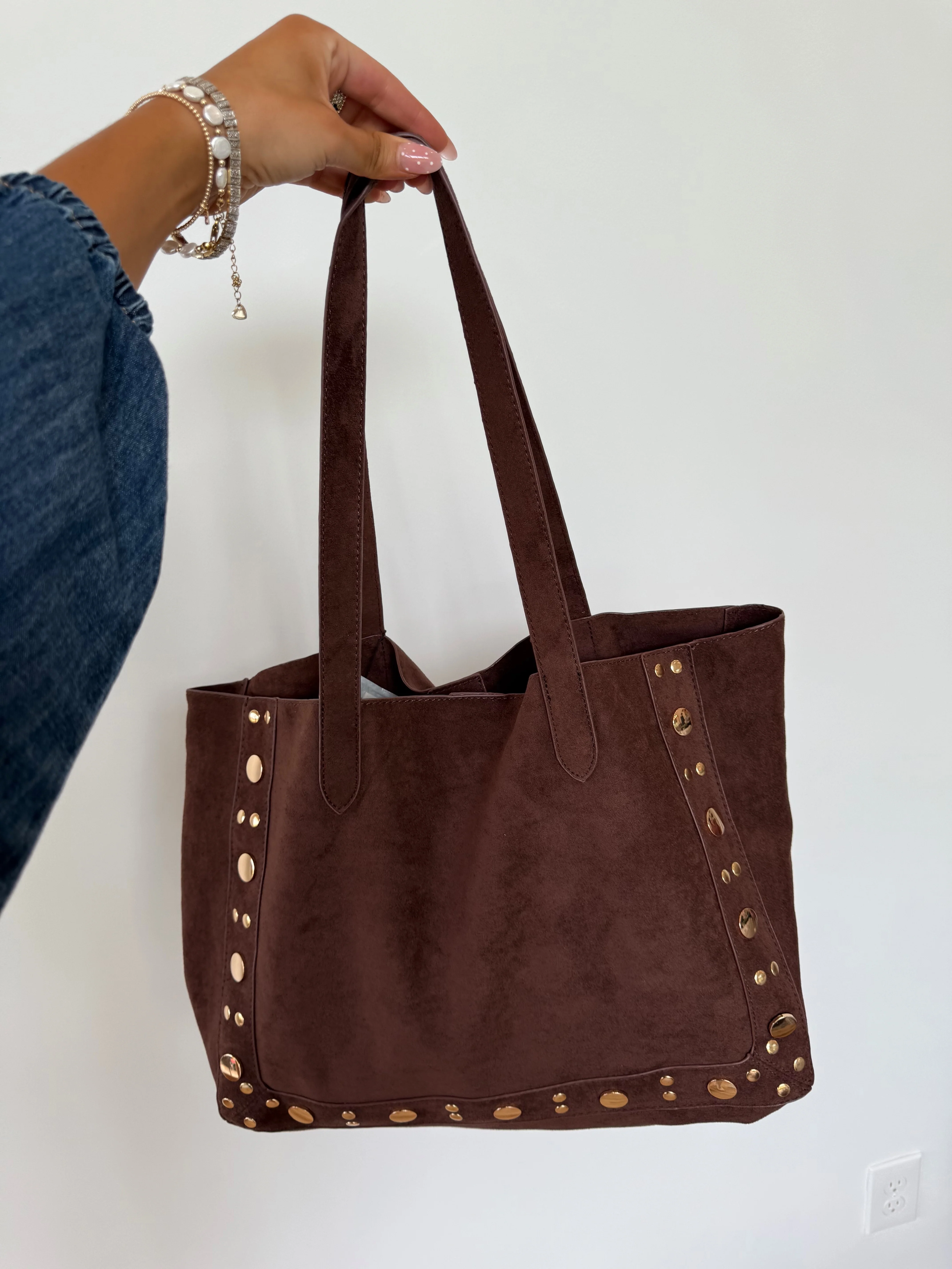 Gilmore Suede Tote (Chocolate) - Image 3