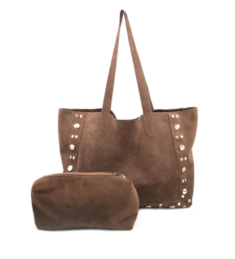 Gilmore Suede Tote (Chocolate) - Image 4