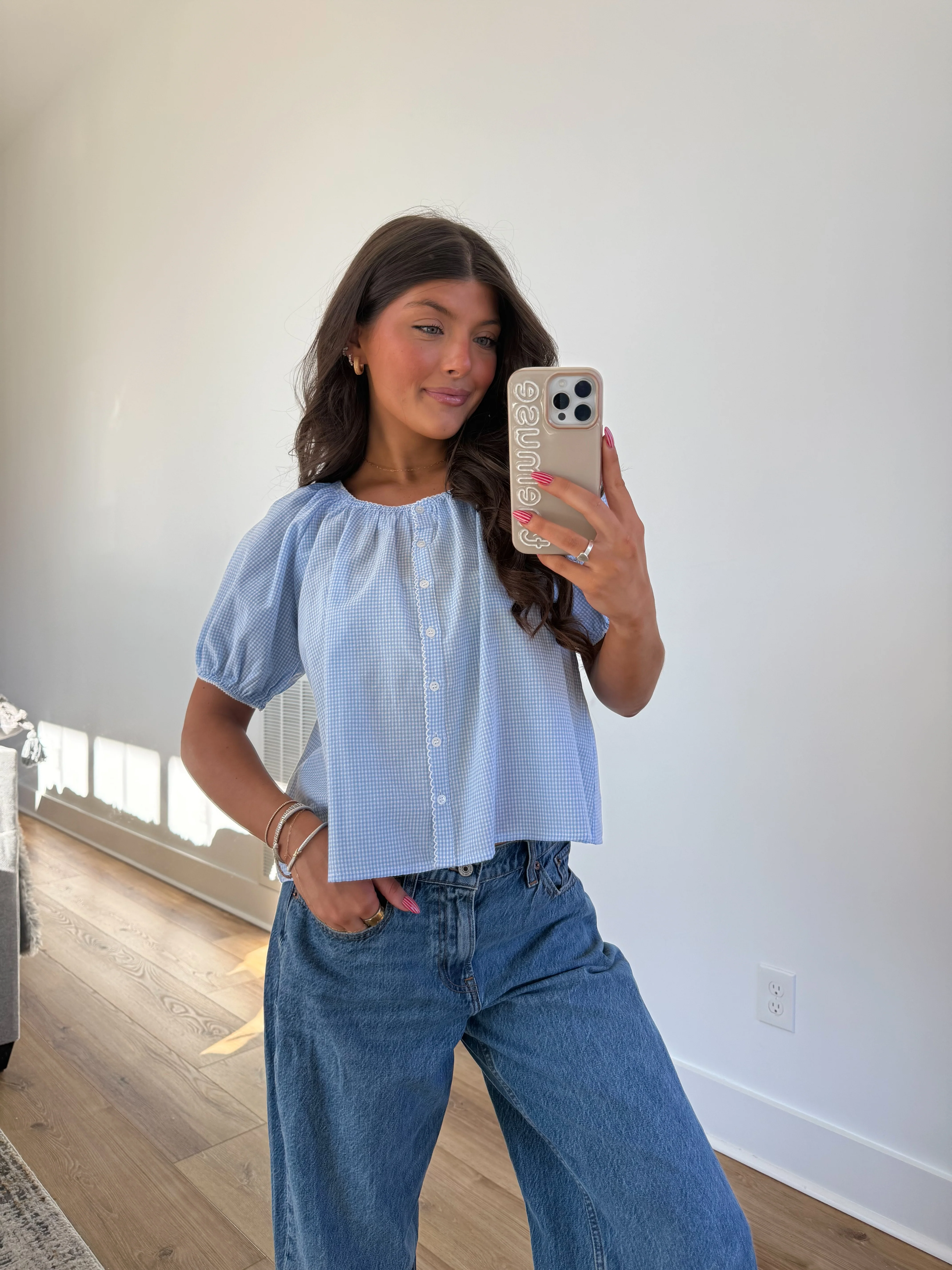 Gingham Button Top (Restock) - Image 4