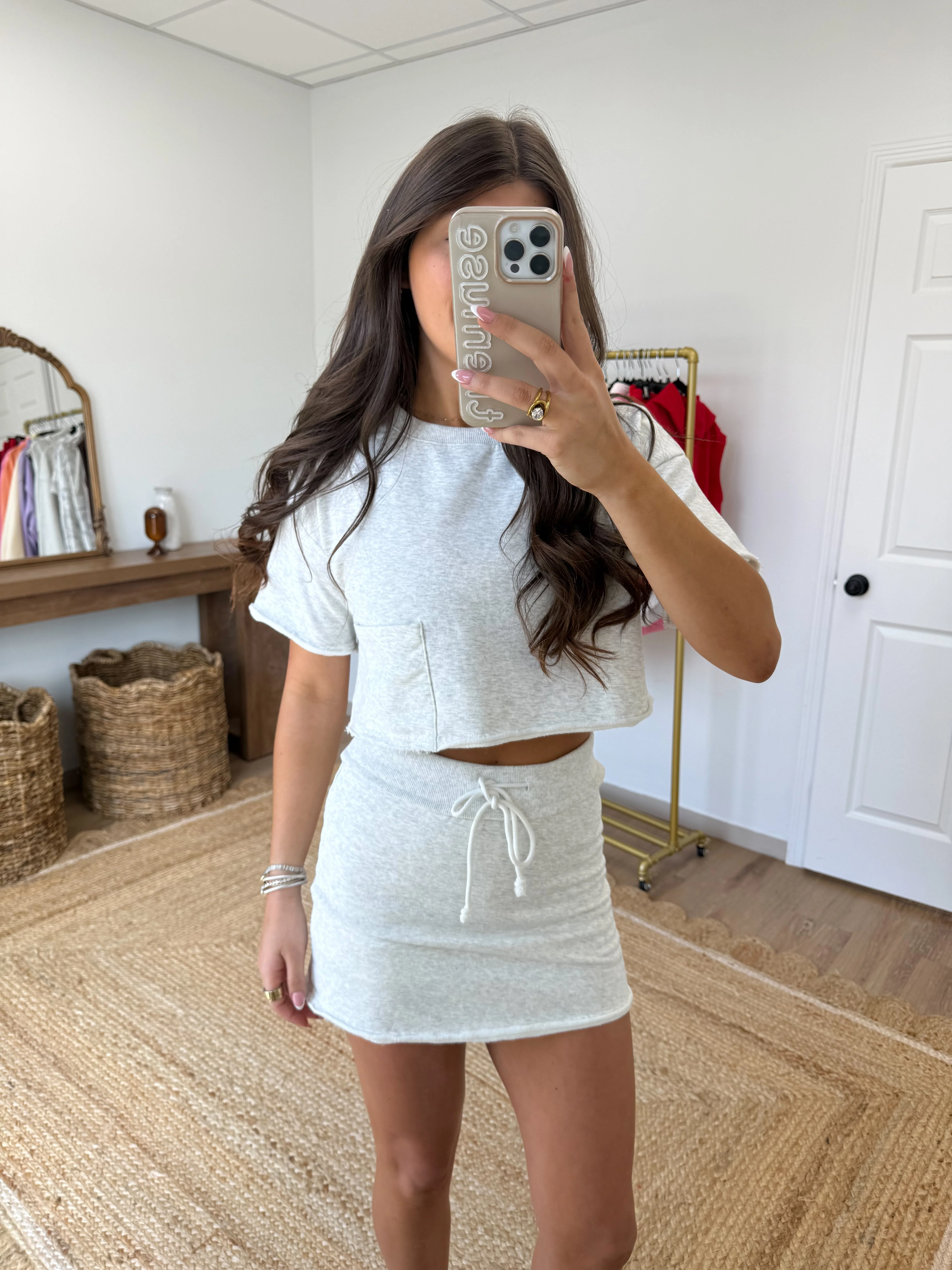 Grey Cropped Top Set - Image 4
