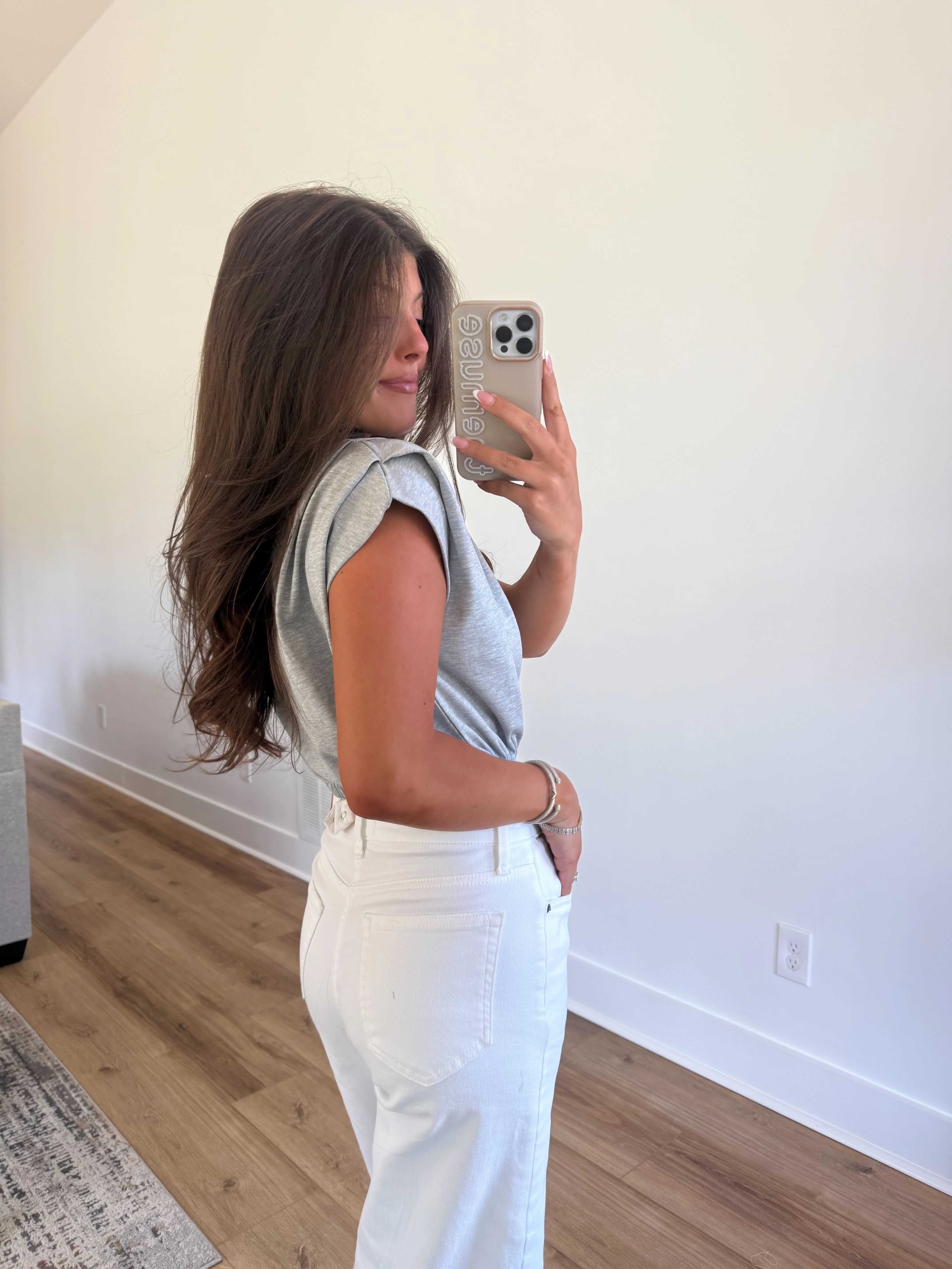 Grey Staple Muscle Top - Image 3