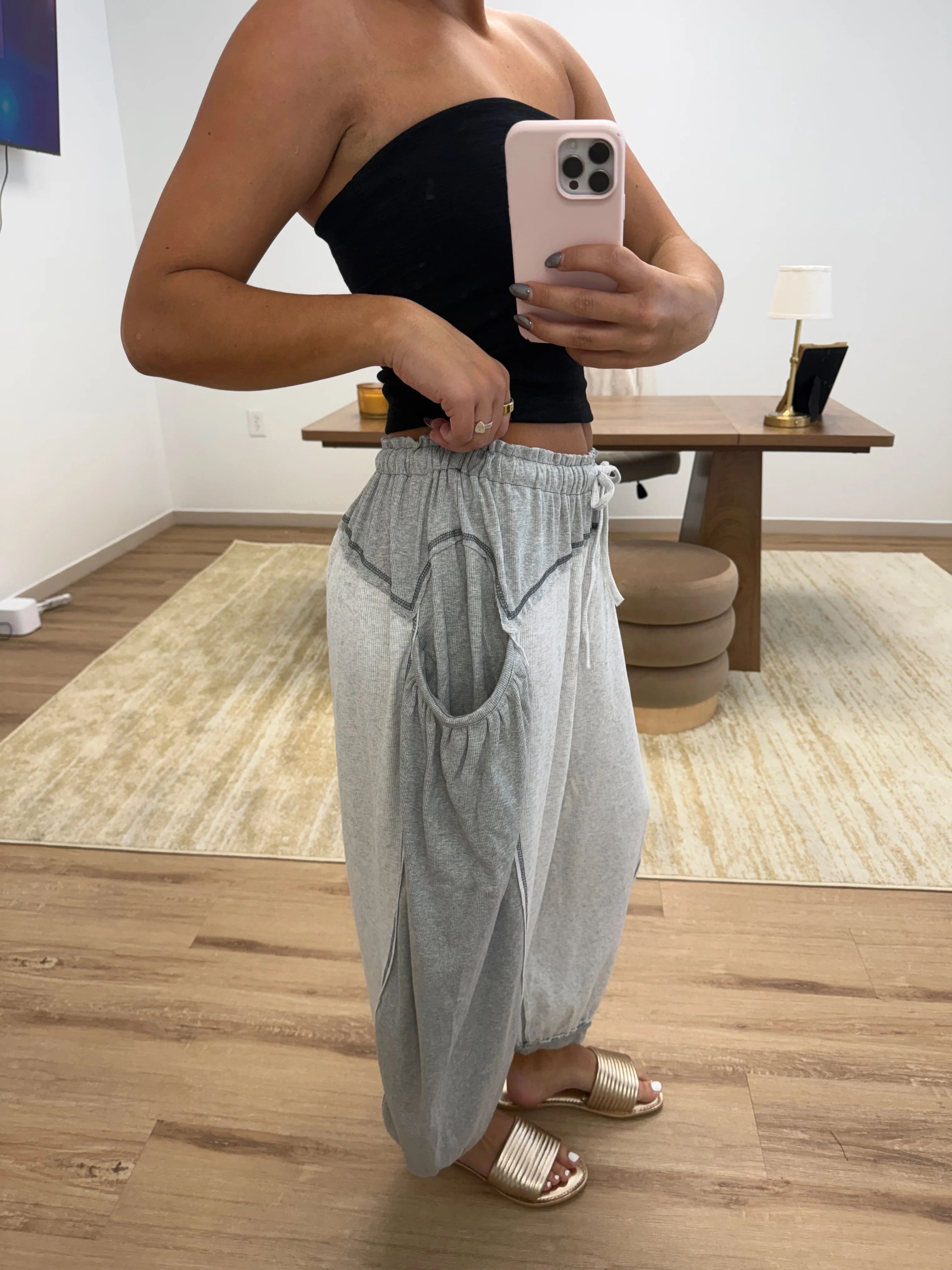 Grey Stitch Pant - Image 3