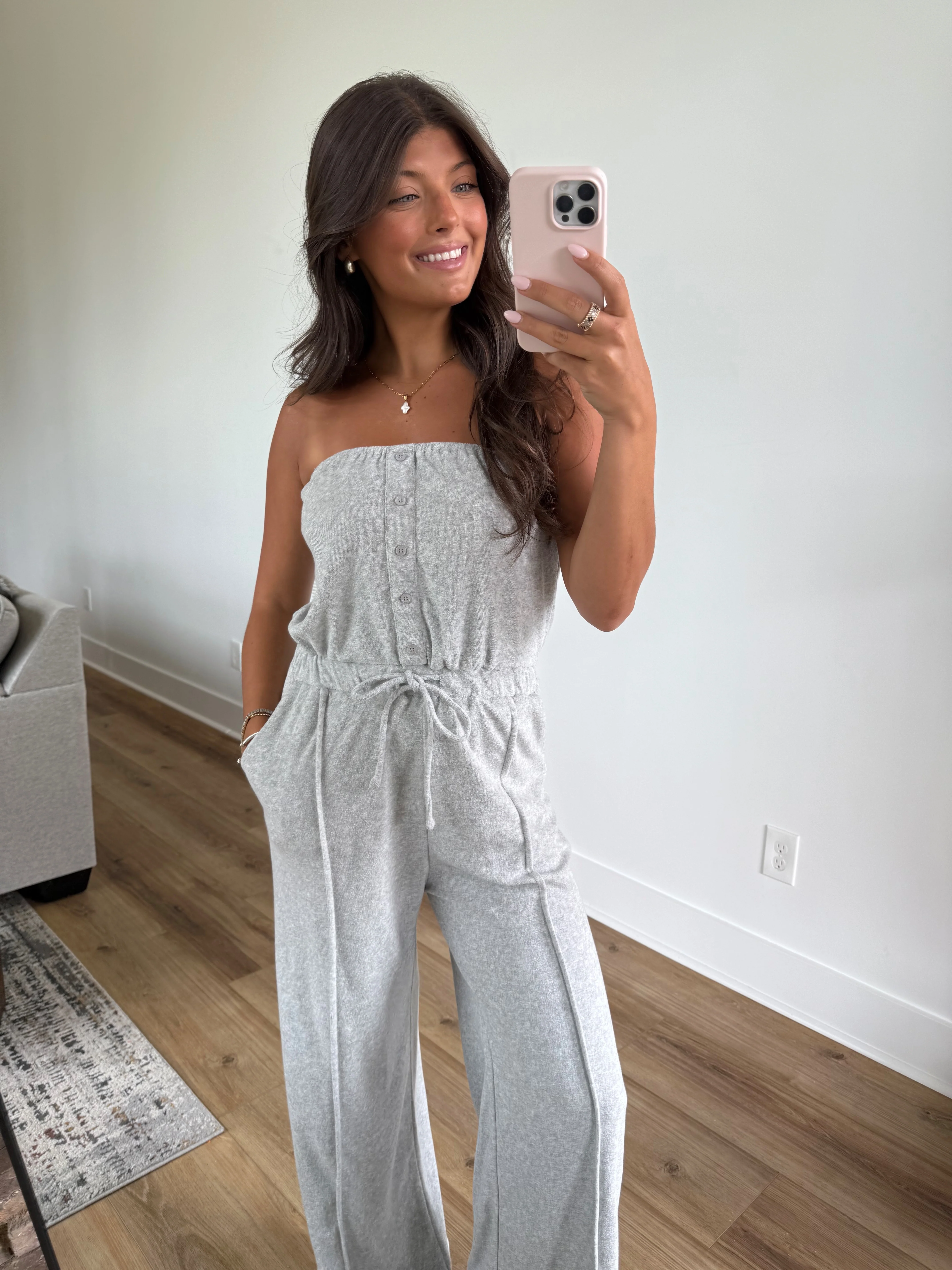 Grey Terry Jumpsuit - Image 6