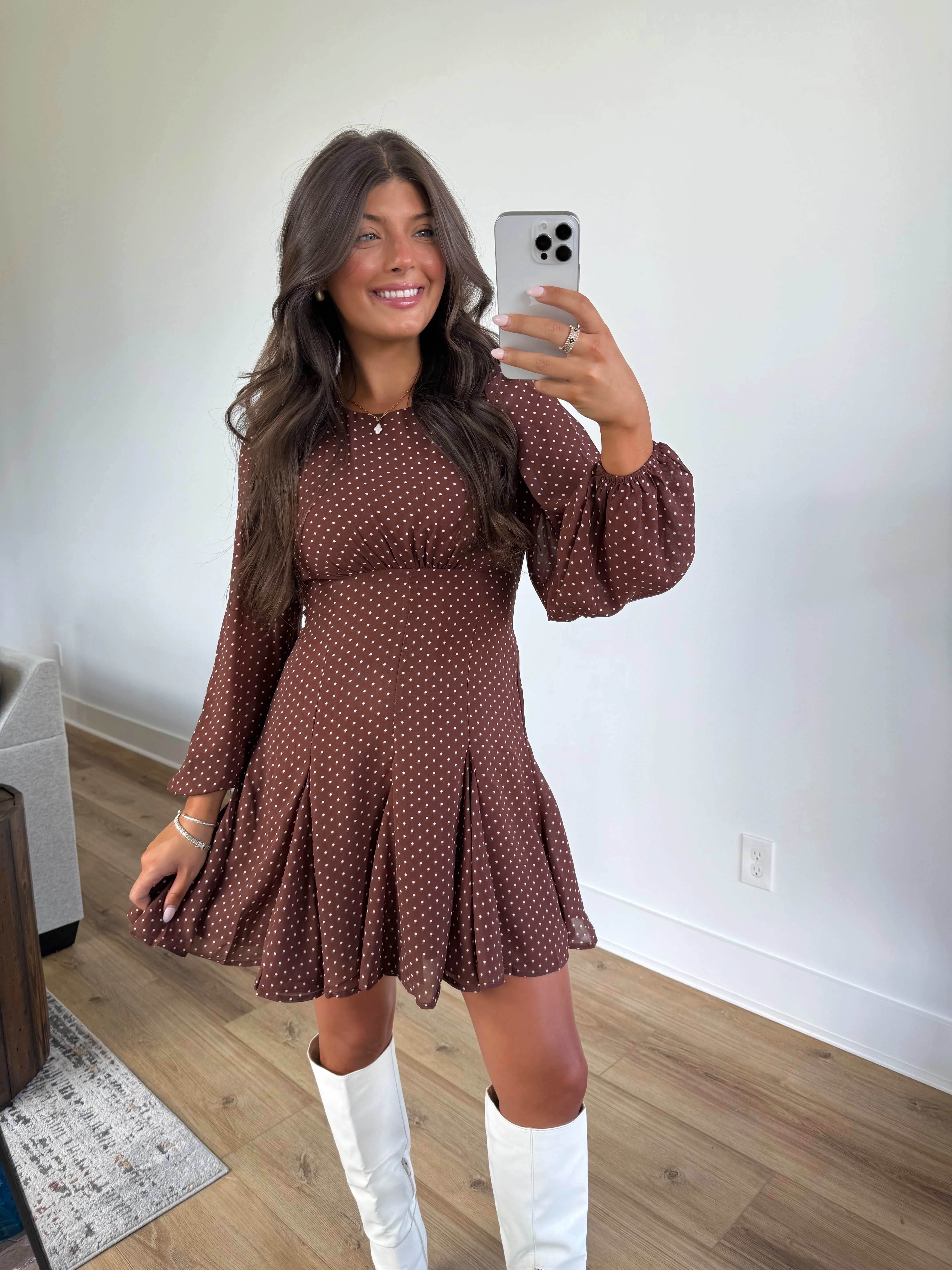 Harlin Polka Dot Mini Dress - Image 4