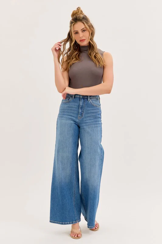High Rise Wide Leg Jeans - Image 9