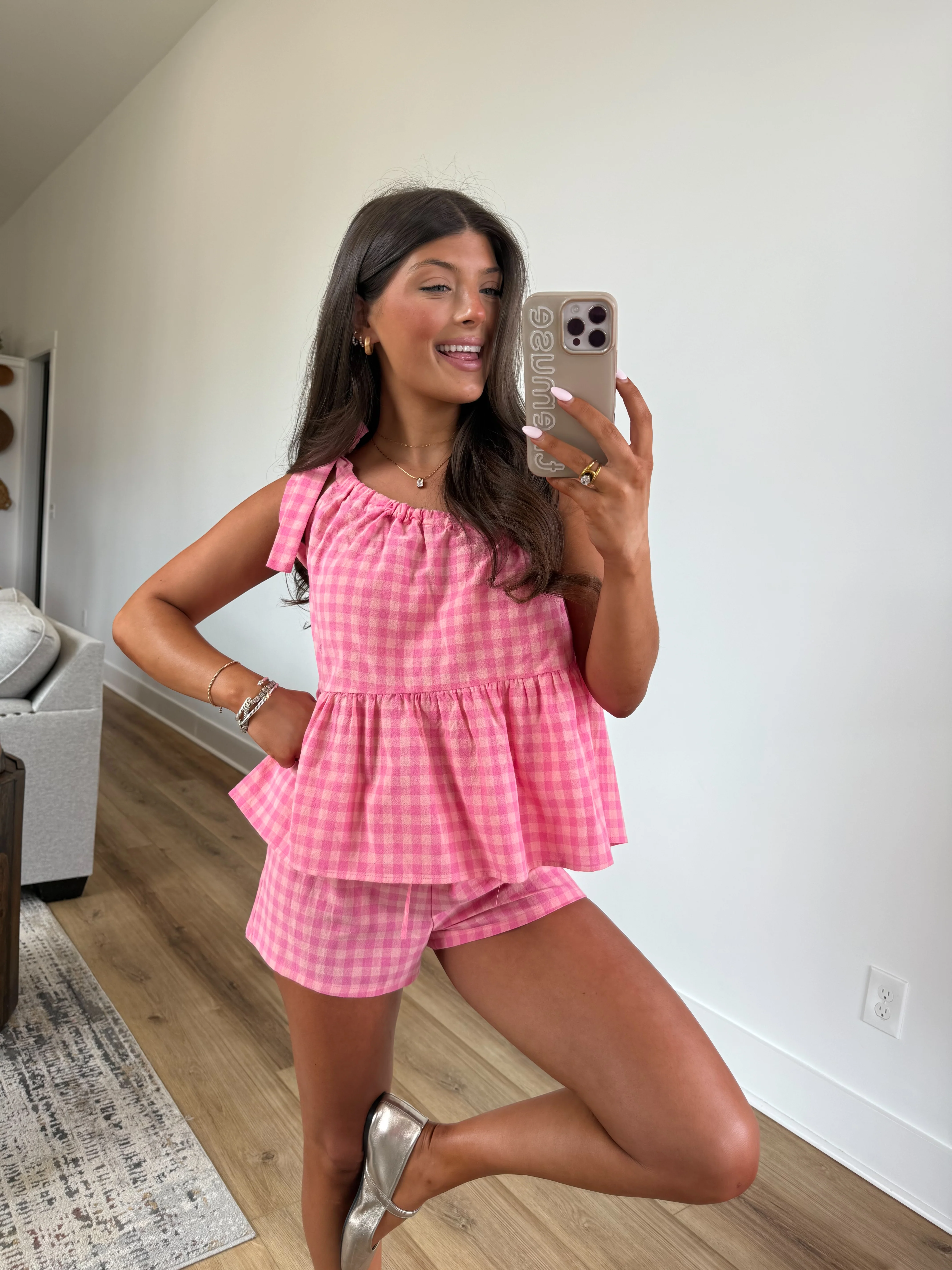 Hot Pink Gingham Set - Image 2