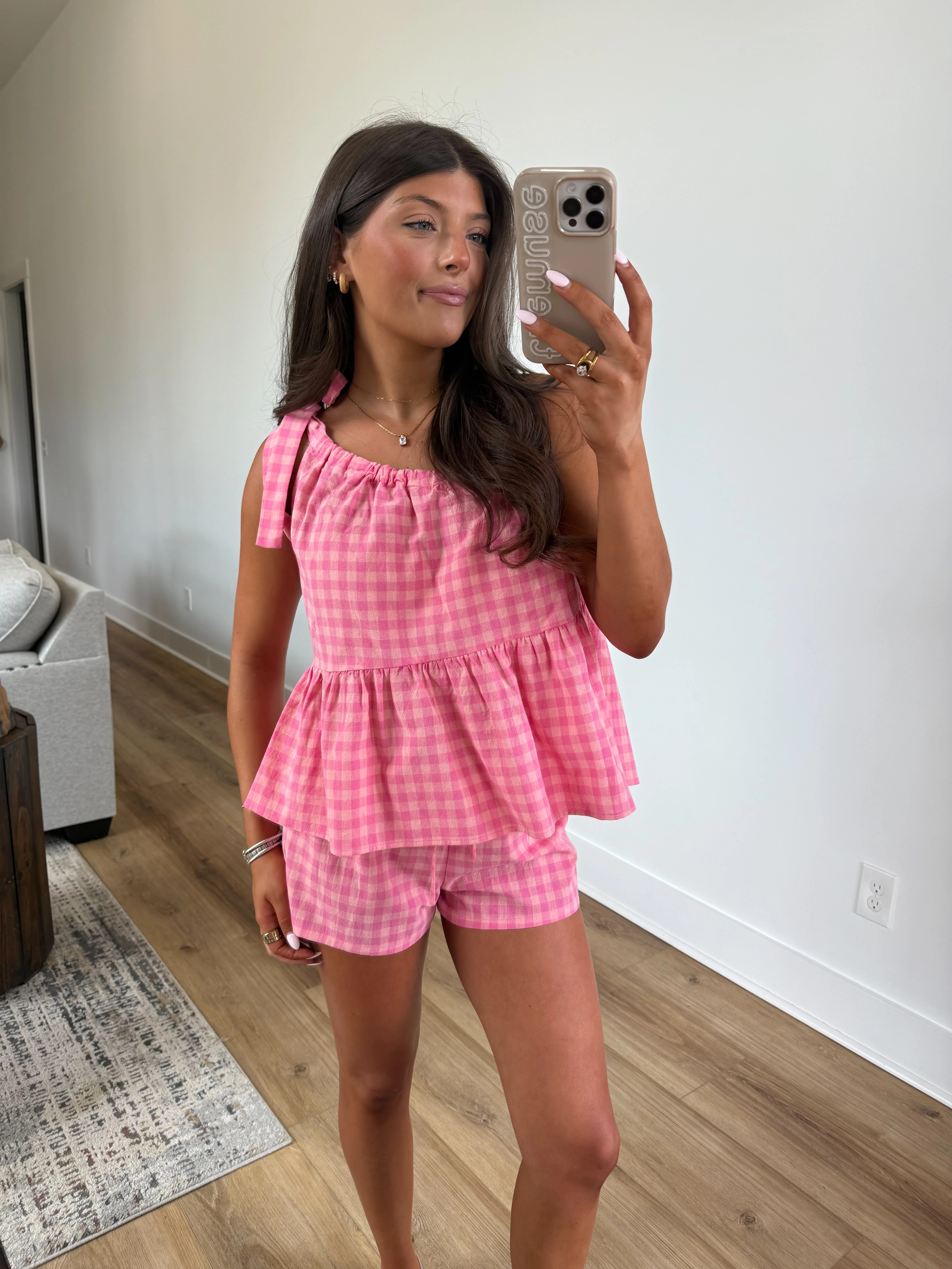 Hot Pink Gingham Set - Image 3