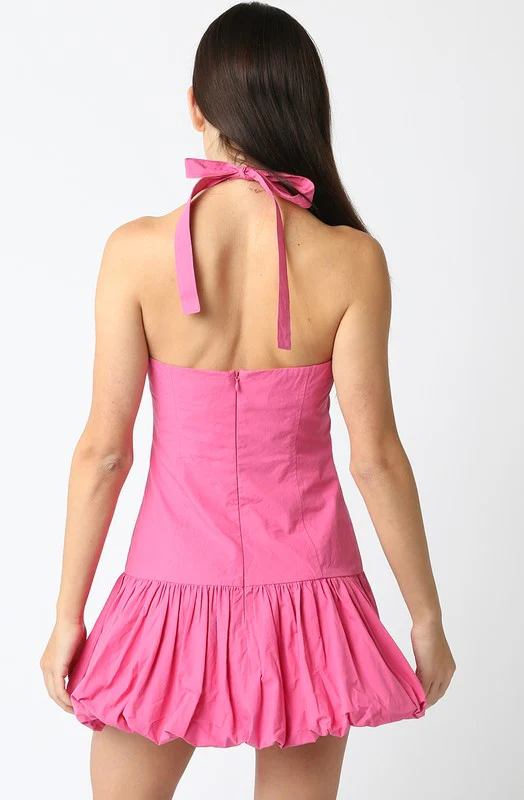 Hot Pink Spring Rose Mini Dress - Image 6