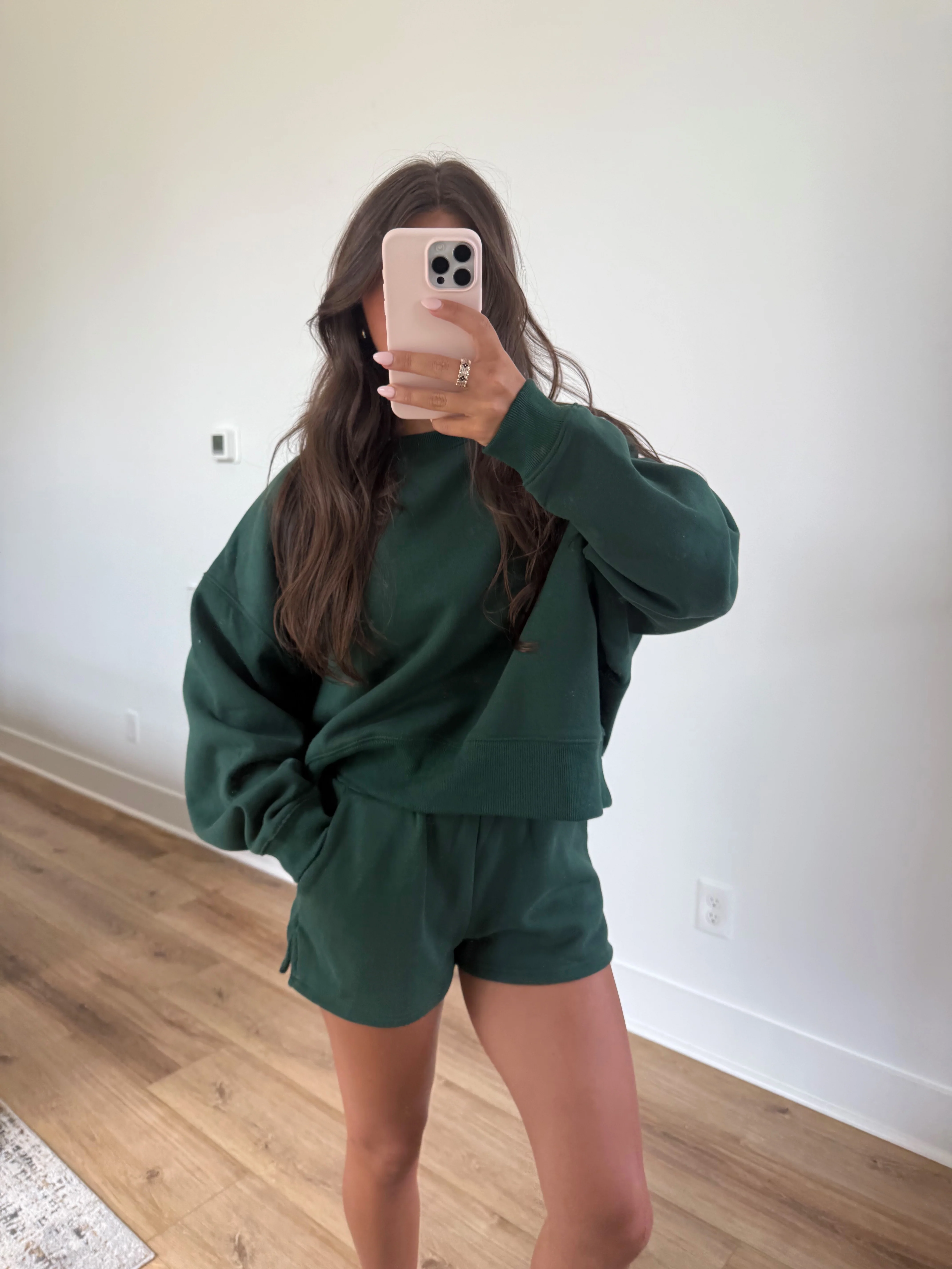 Hunter Green Sweatshort Set - Image 3