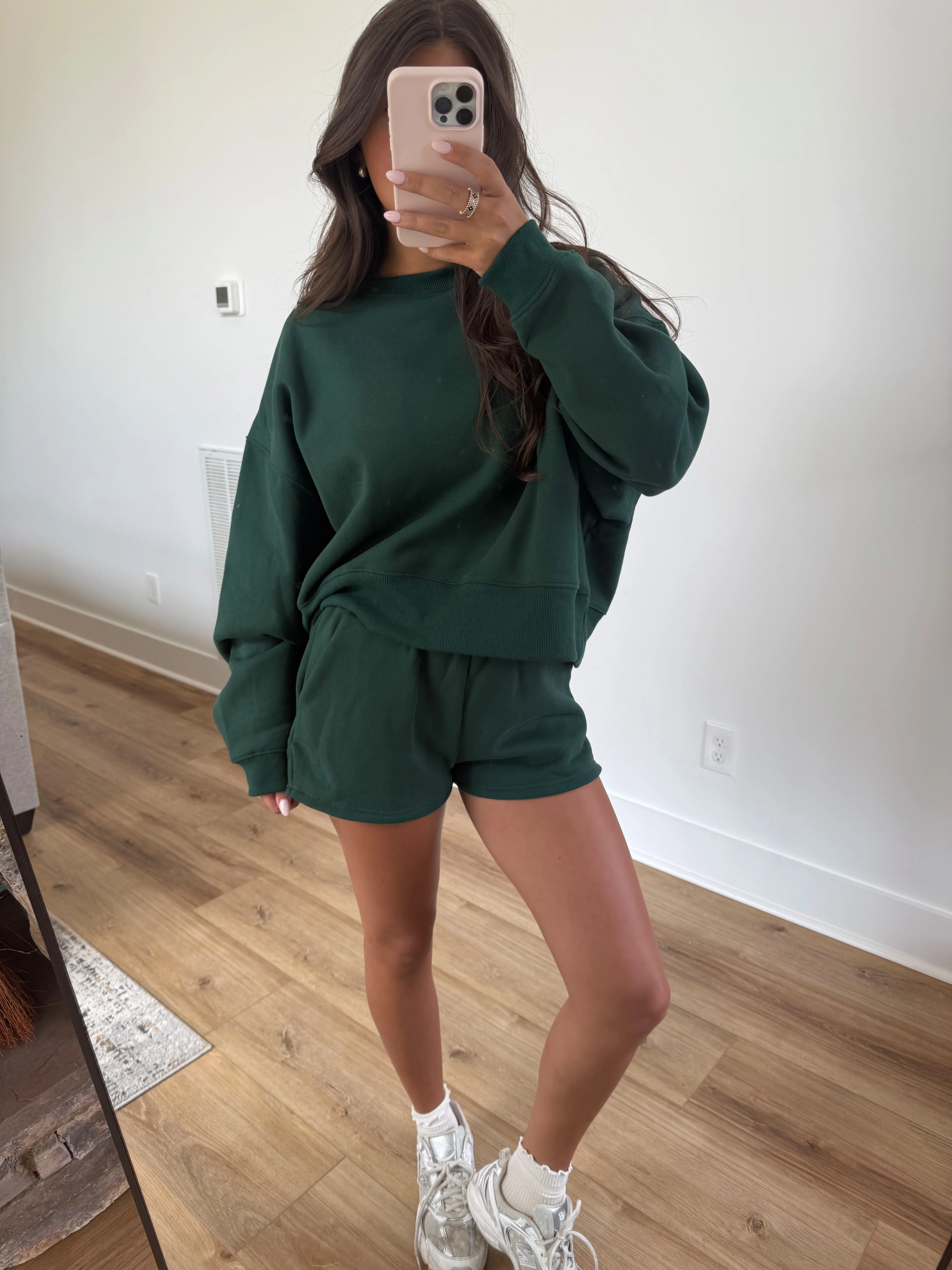 Hunter Green Sweatshort Set - Image 5