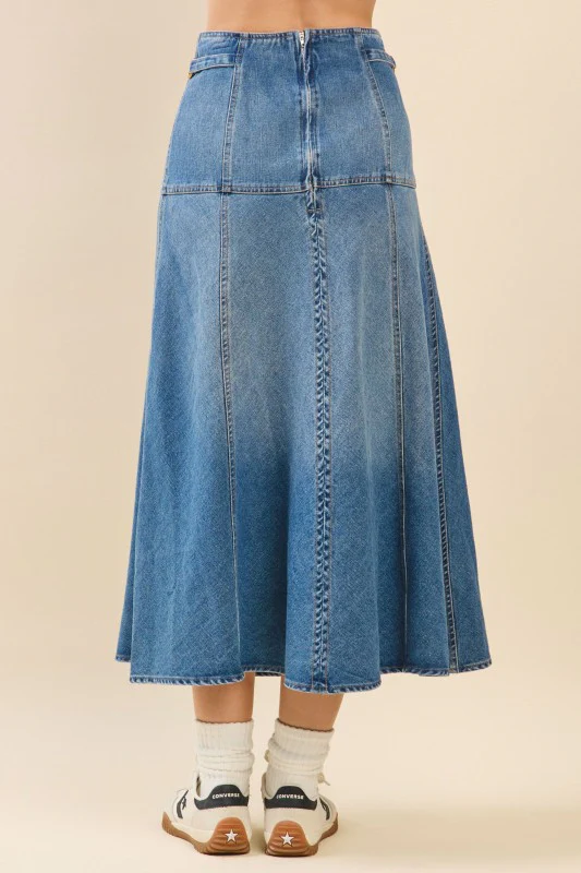 In The Details Denim Midi Skirt - Image 8