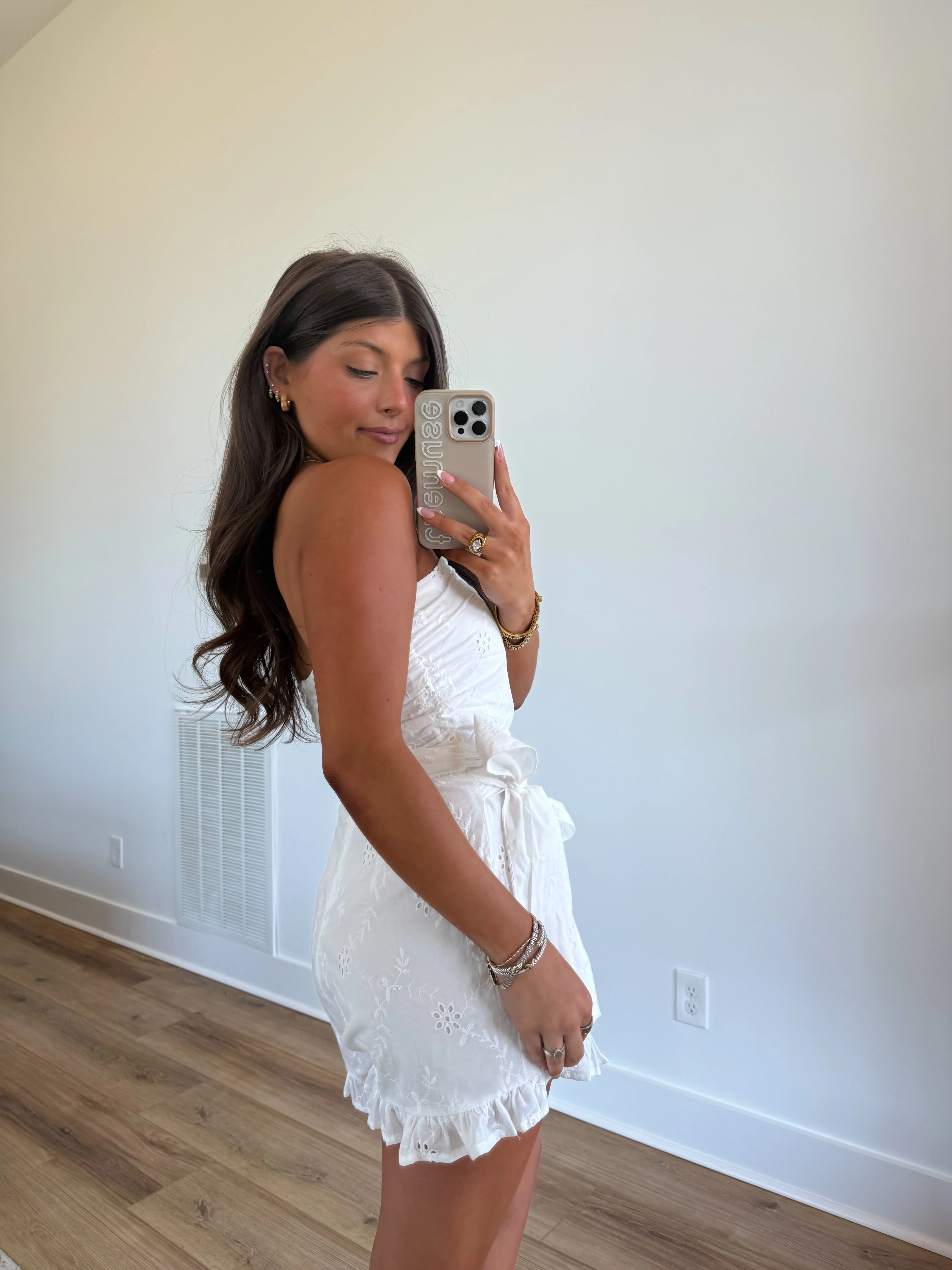 Ivory Eyelet Wrap Romper - Image 9