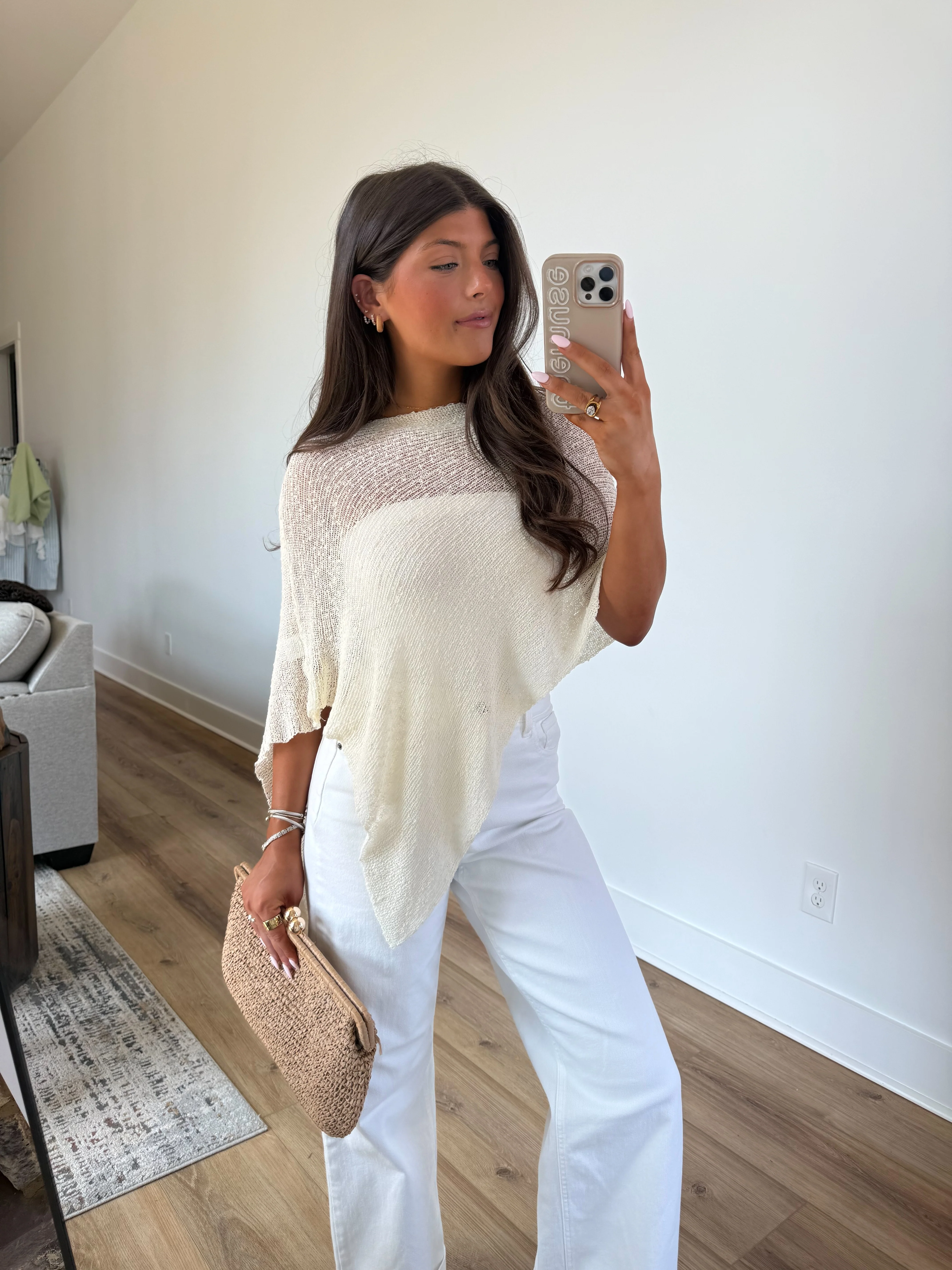 Ivory Poncho Top - Image 2