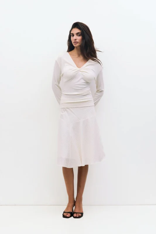 Ivory Twist Front Top - Image 6