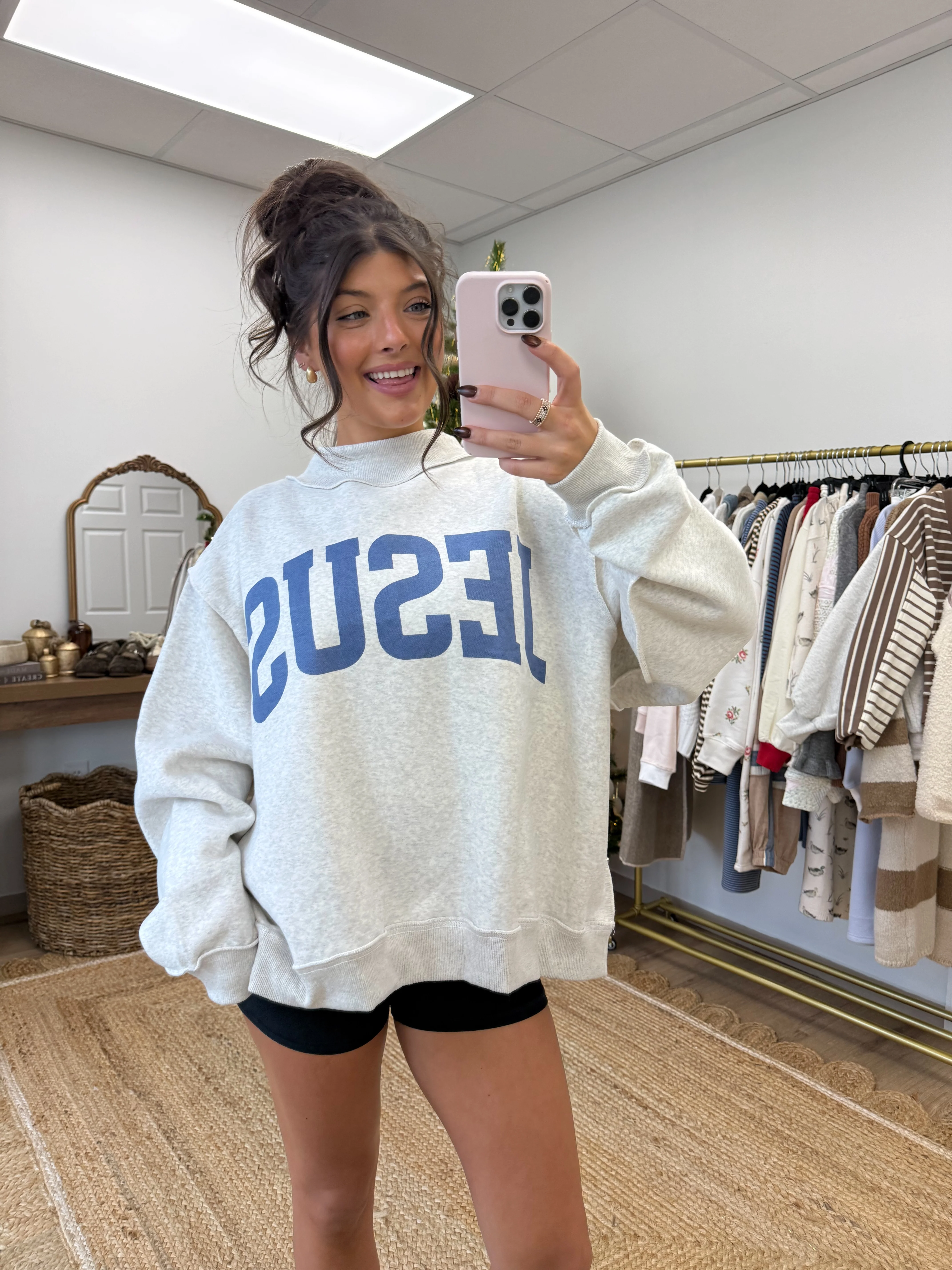 Jesus x God is Good Mockneck - Image 3
