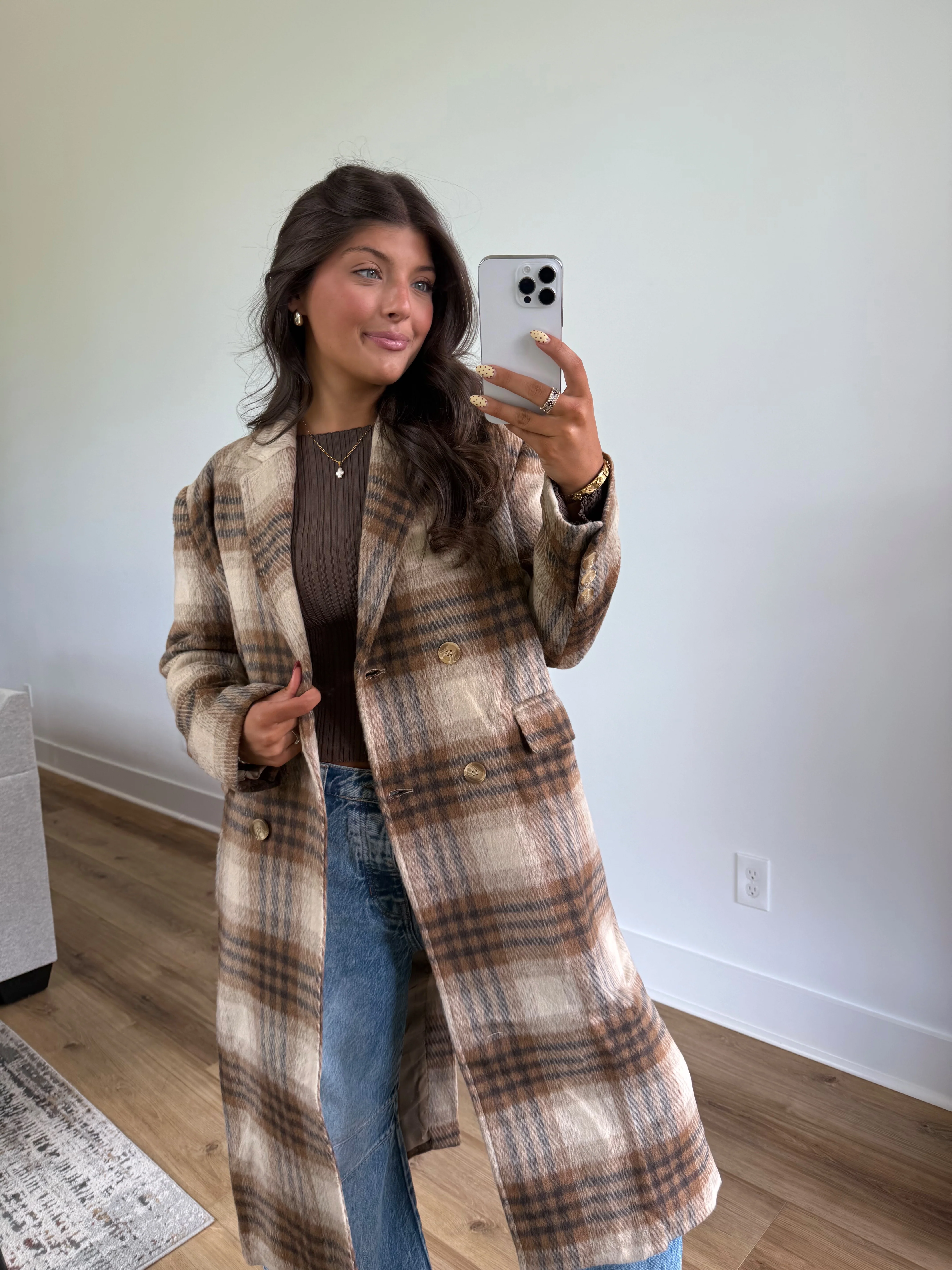 Keep Me Warm Plaid Duster - Image 3