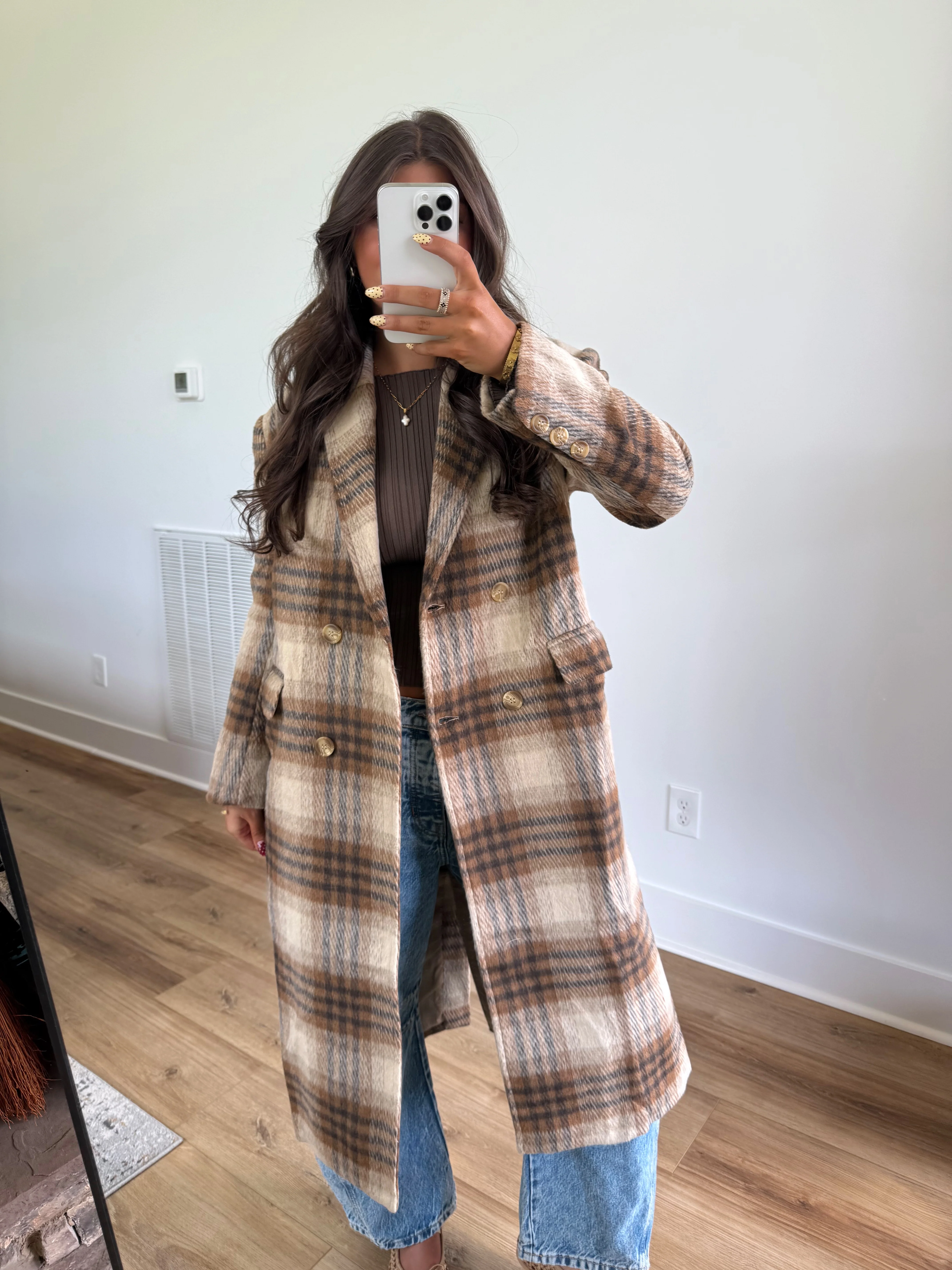 Keep Me Warm Plaid Duster - Image 4