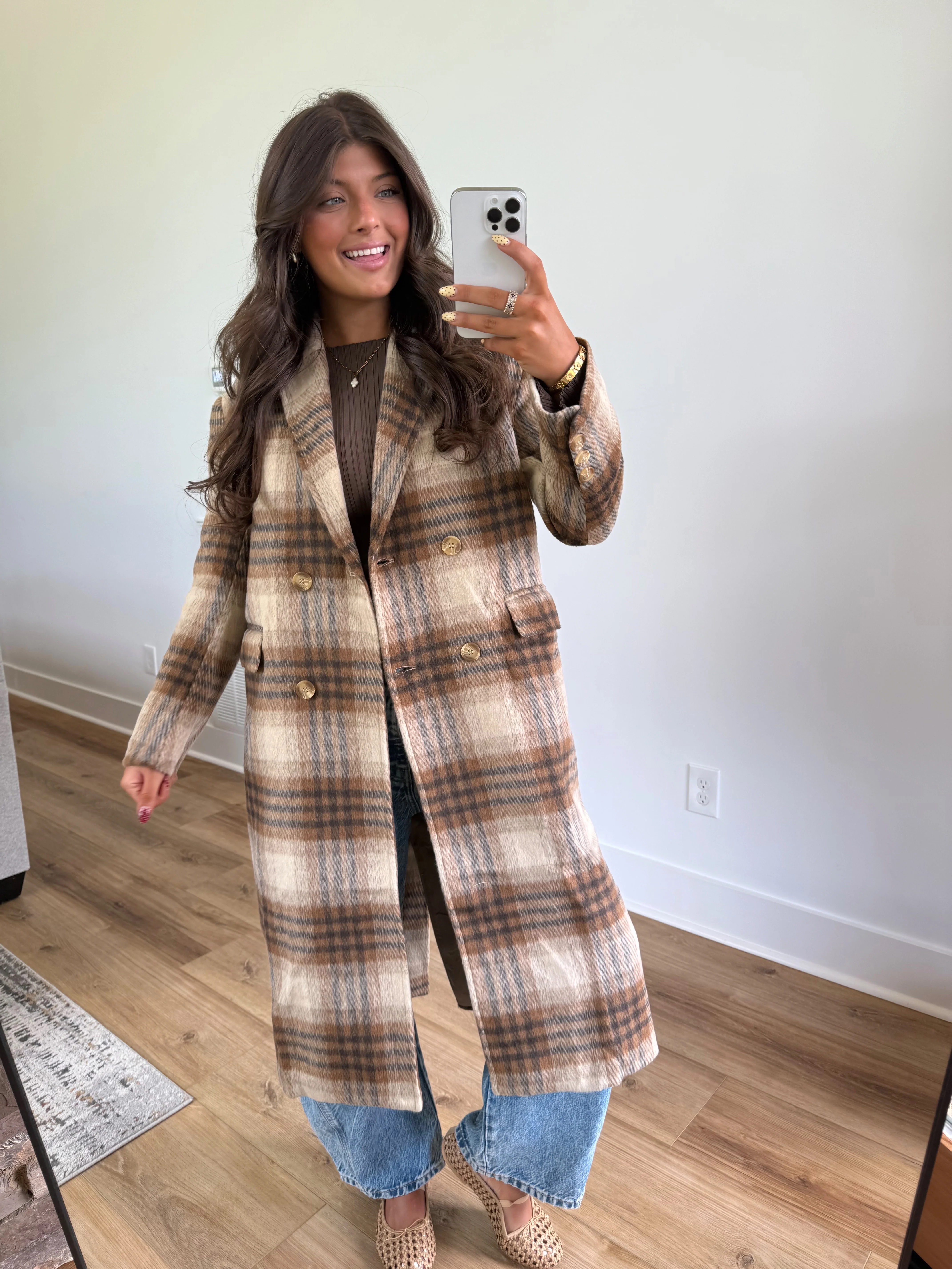 Keep Me Warm Plaid Duster - Image 5