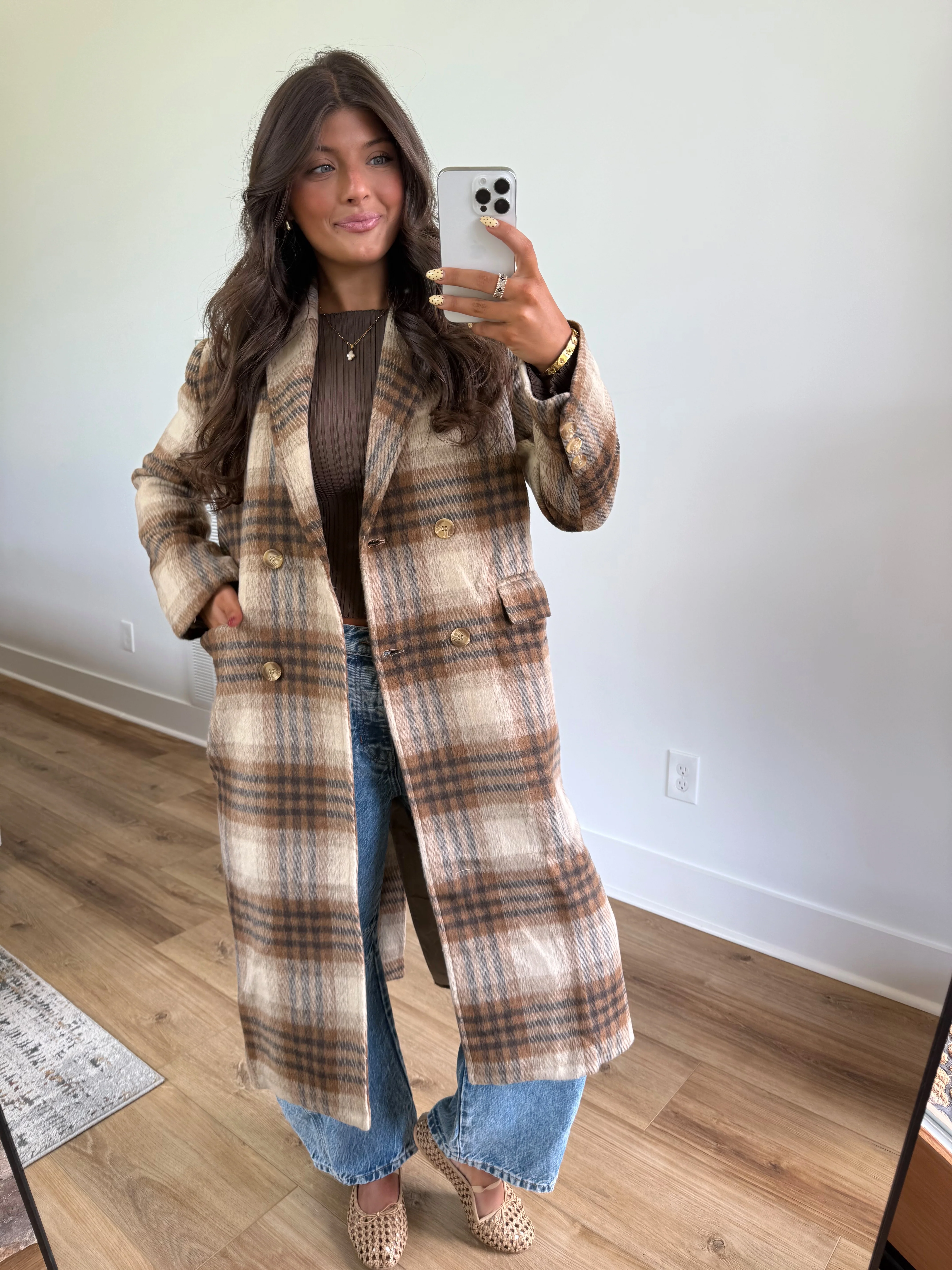 Keep Me Warm Plaid Duster - Image 6