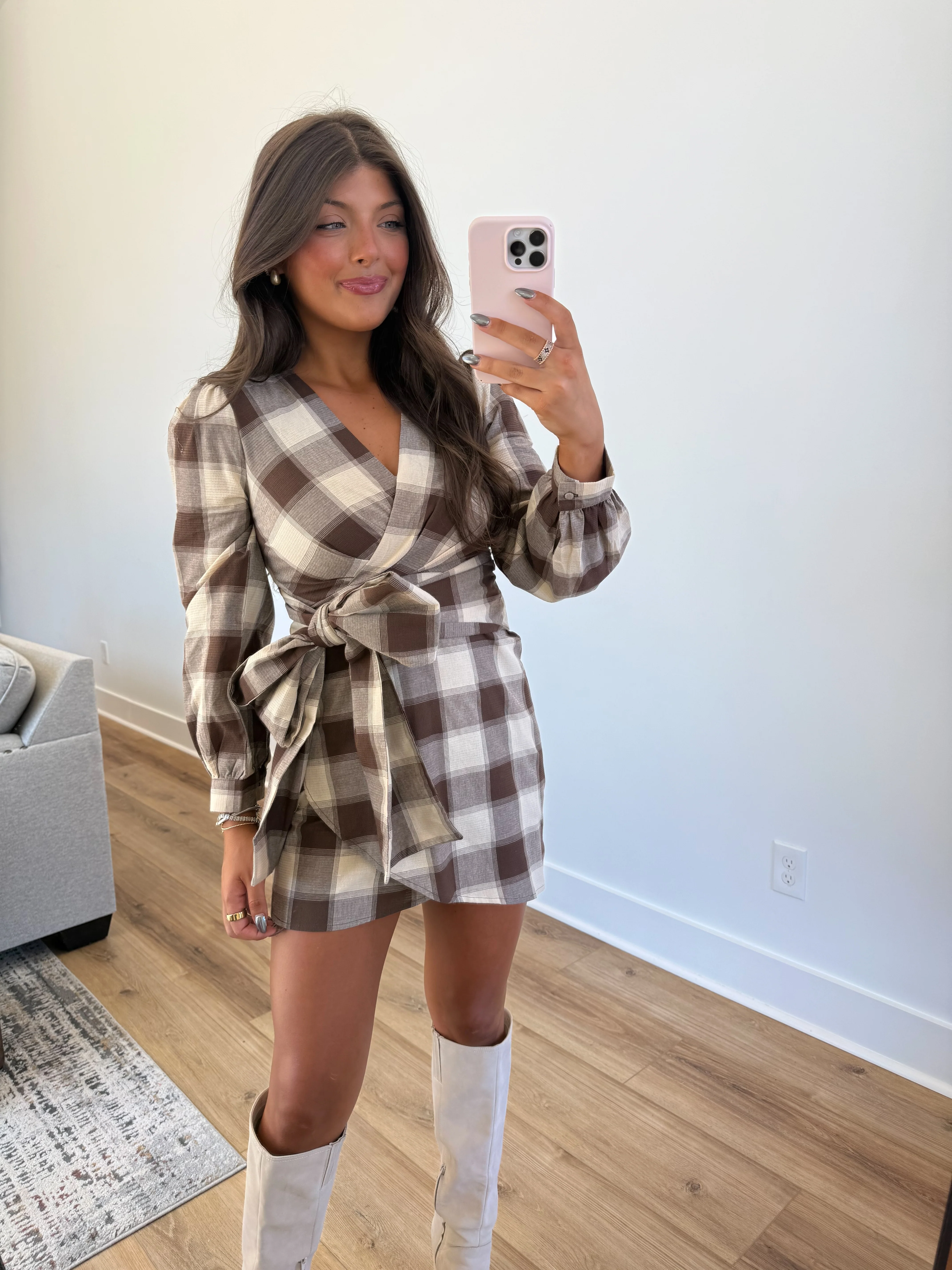 Claudia Tie Mini Dress - Image 3