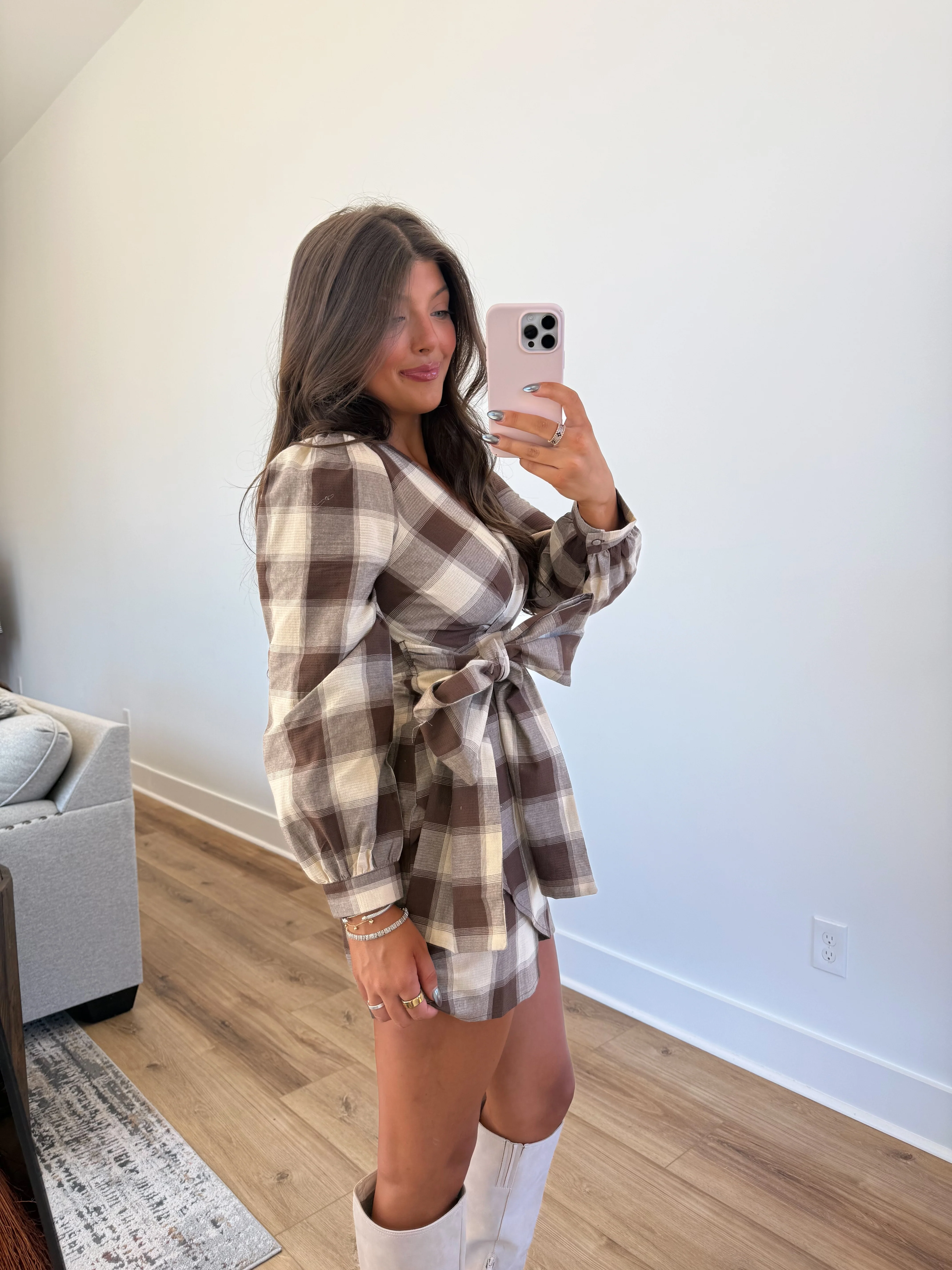 Claudia Tie Mini Dress - Image 6
