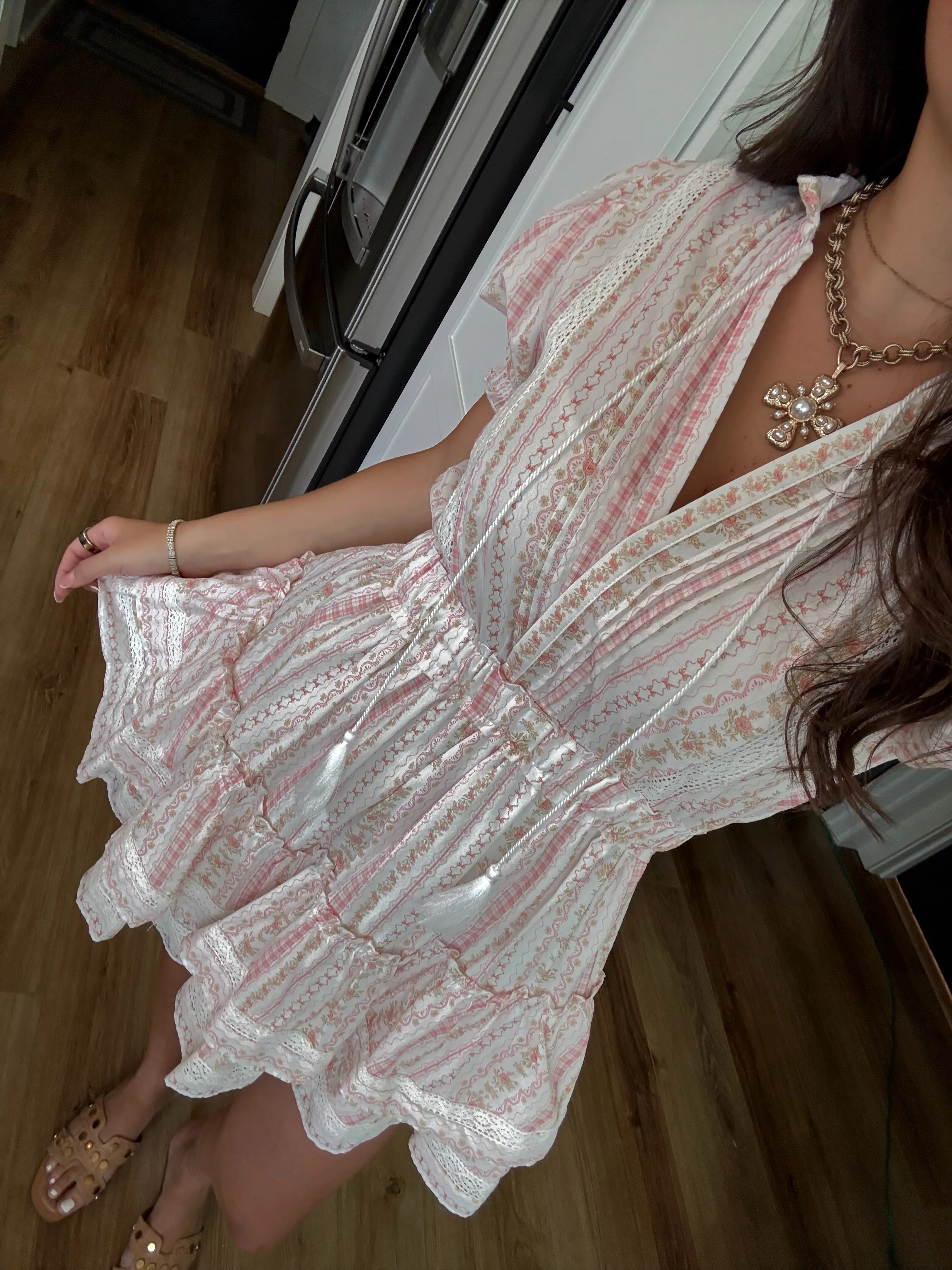 Krissy Pink Fancy Mini Dress - Image 5