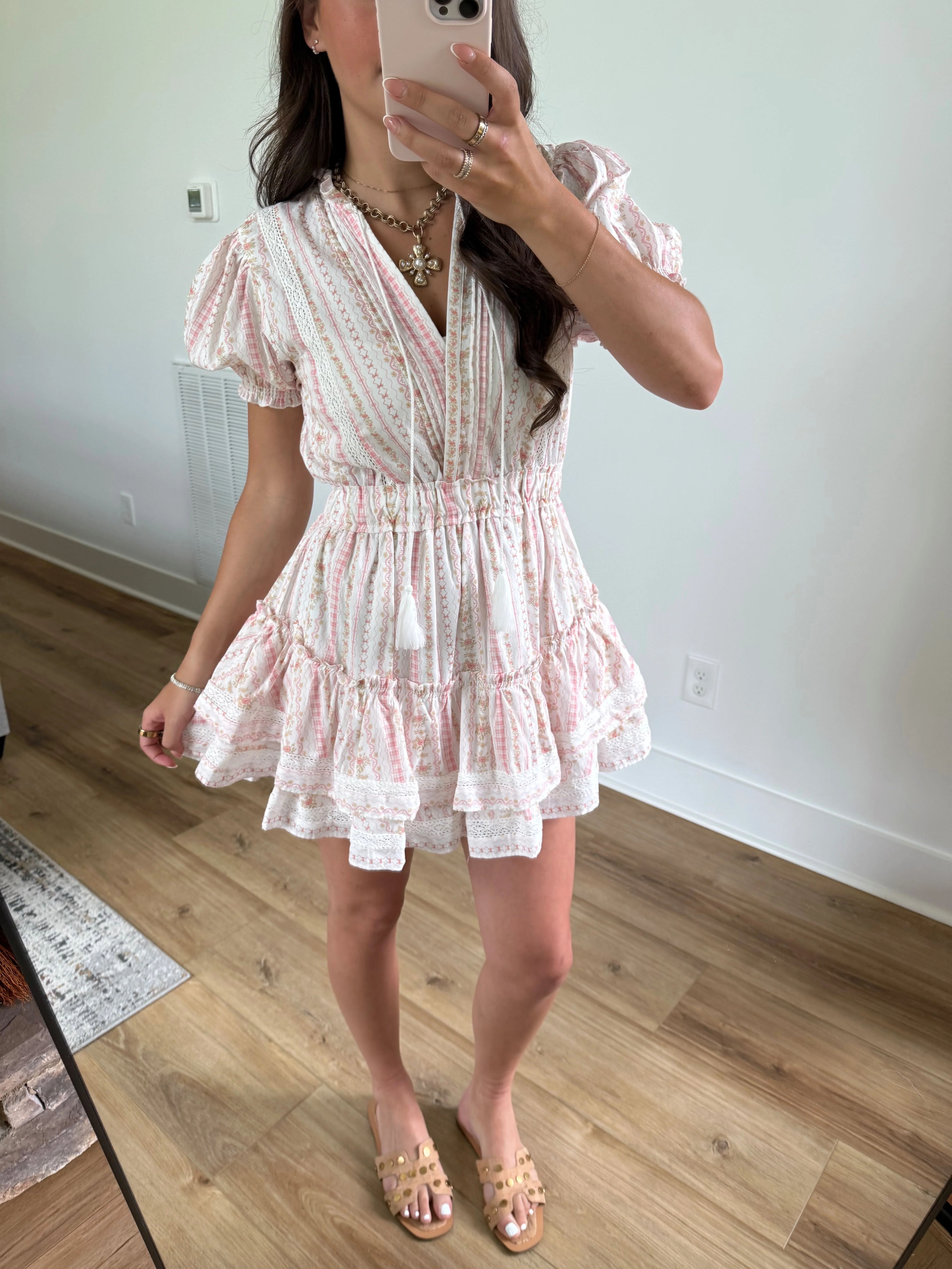 Krissy Pink Fancy Mini Dress - Image 6
