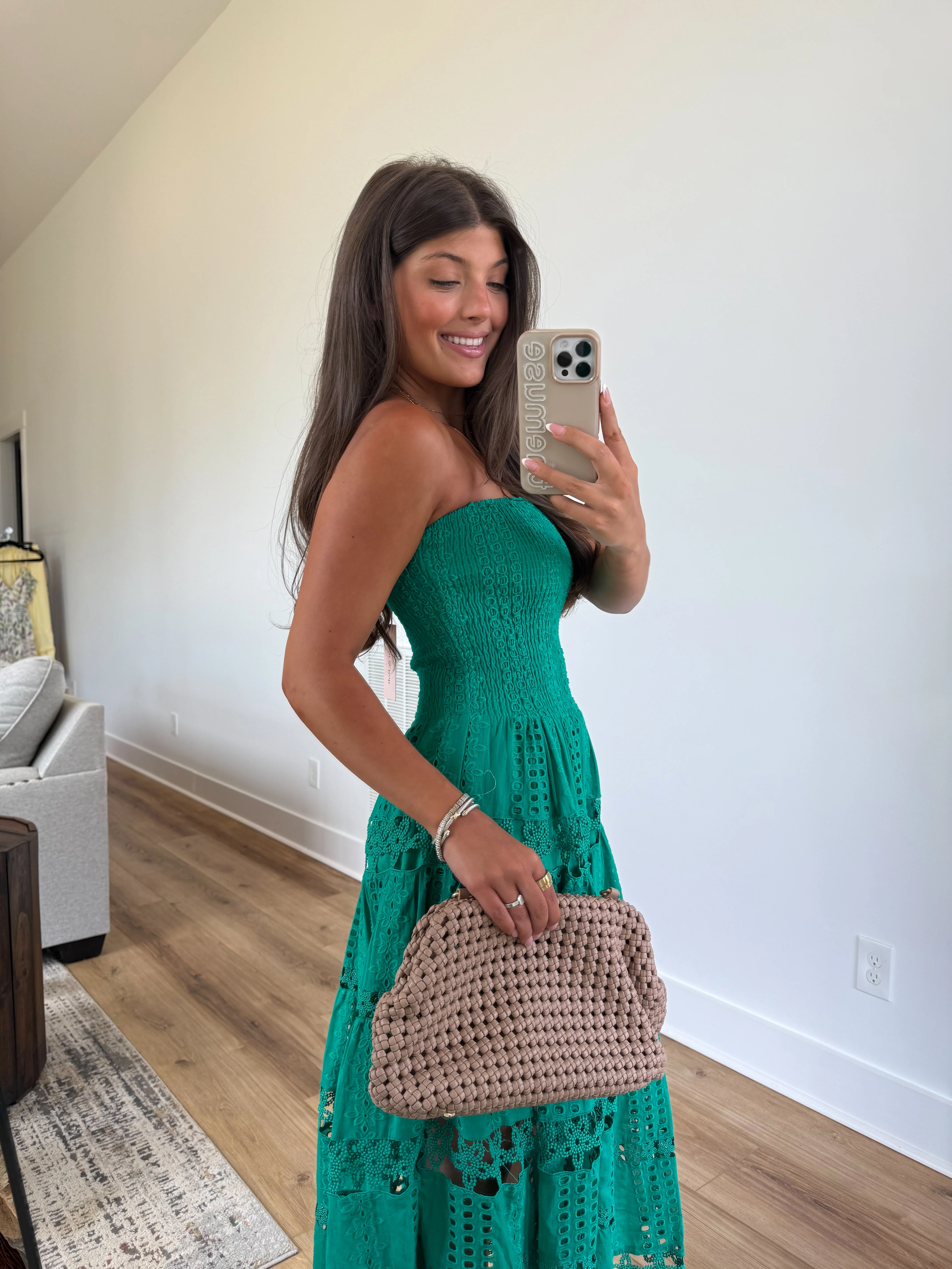 Lace Soirée Dress (Kelly Green) - Image 3
