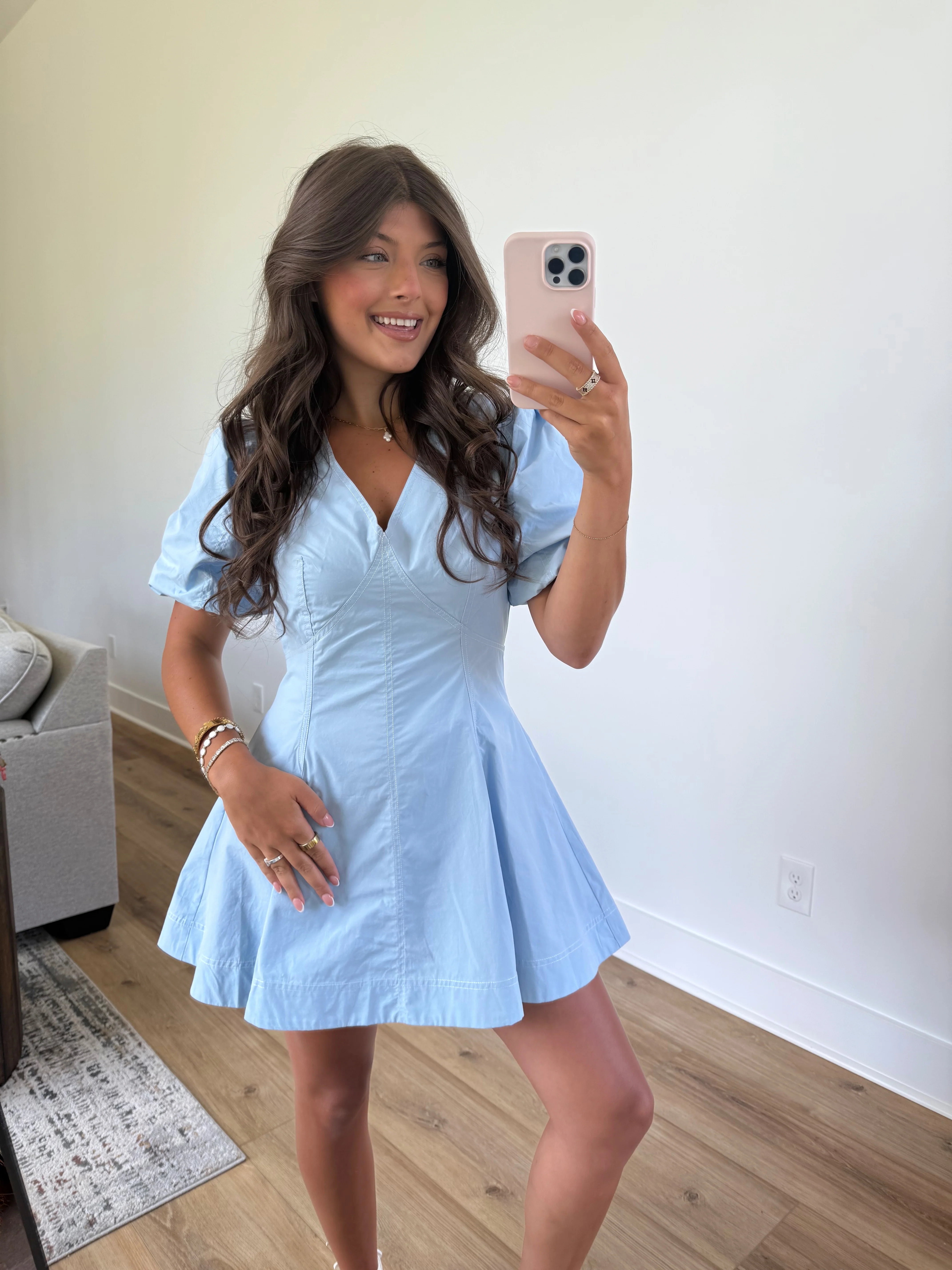 Laci Mini Dress (Sky Blue) - Image 5