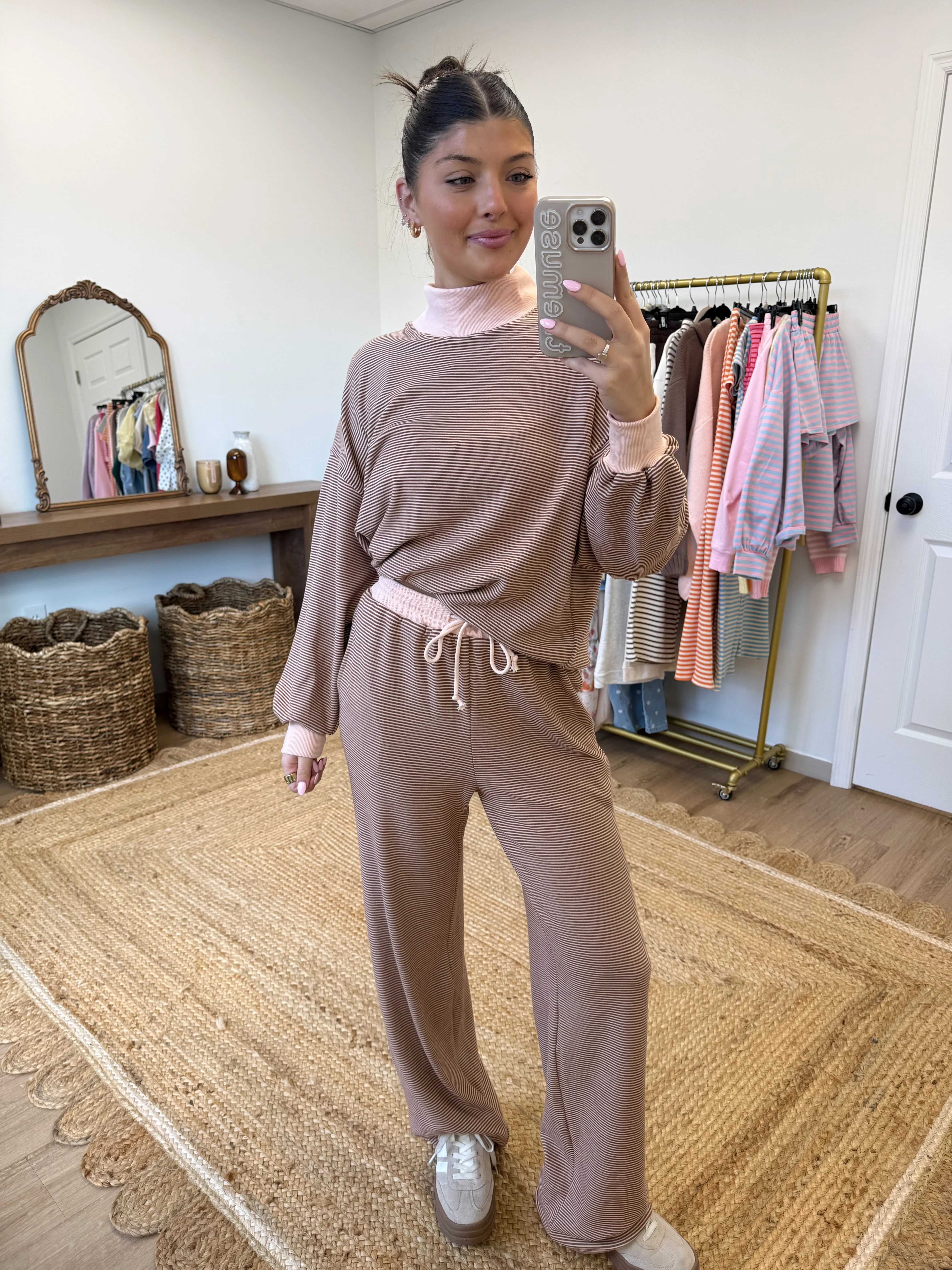 Latte Stripe Lounge Set - Image 6