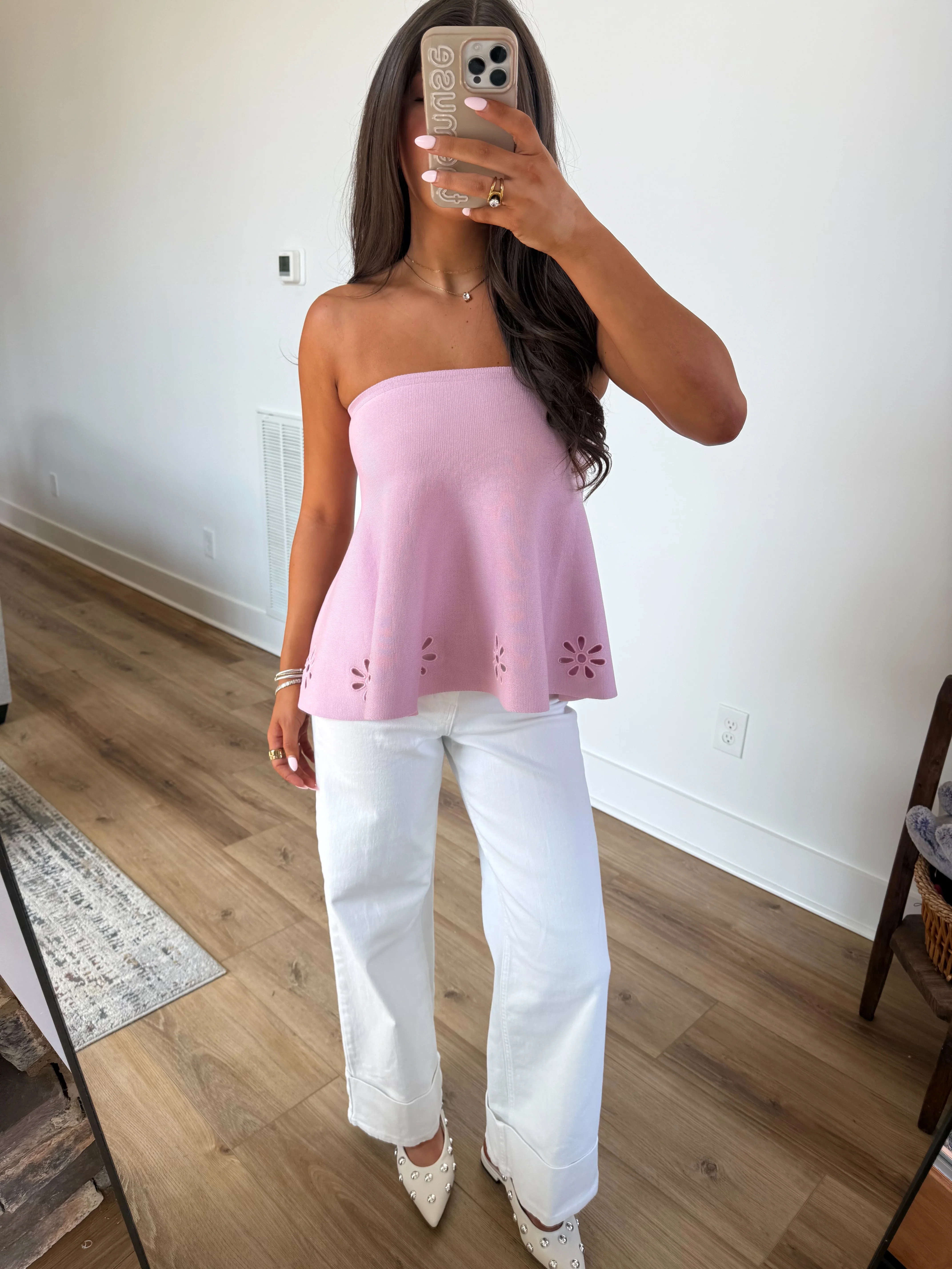 Lavender Flowers Tube Top (Restock) - Image 4