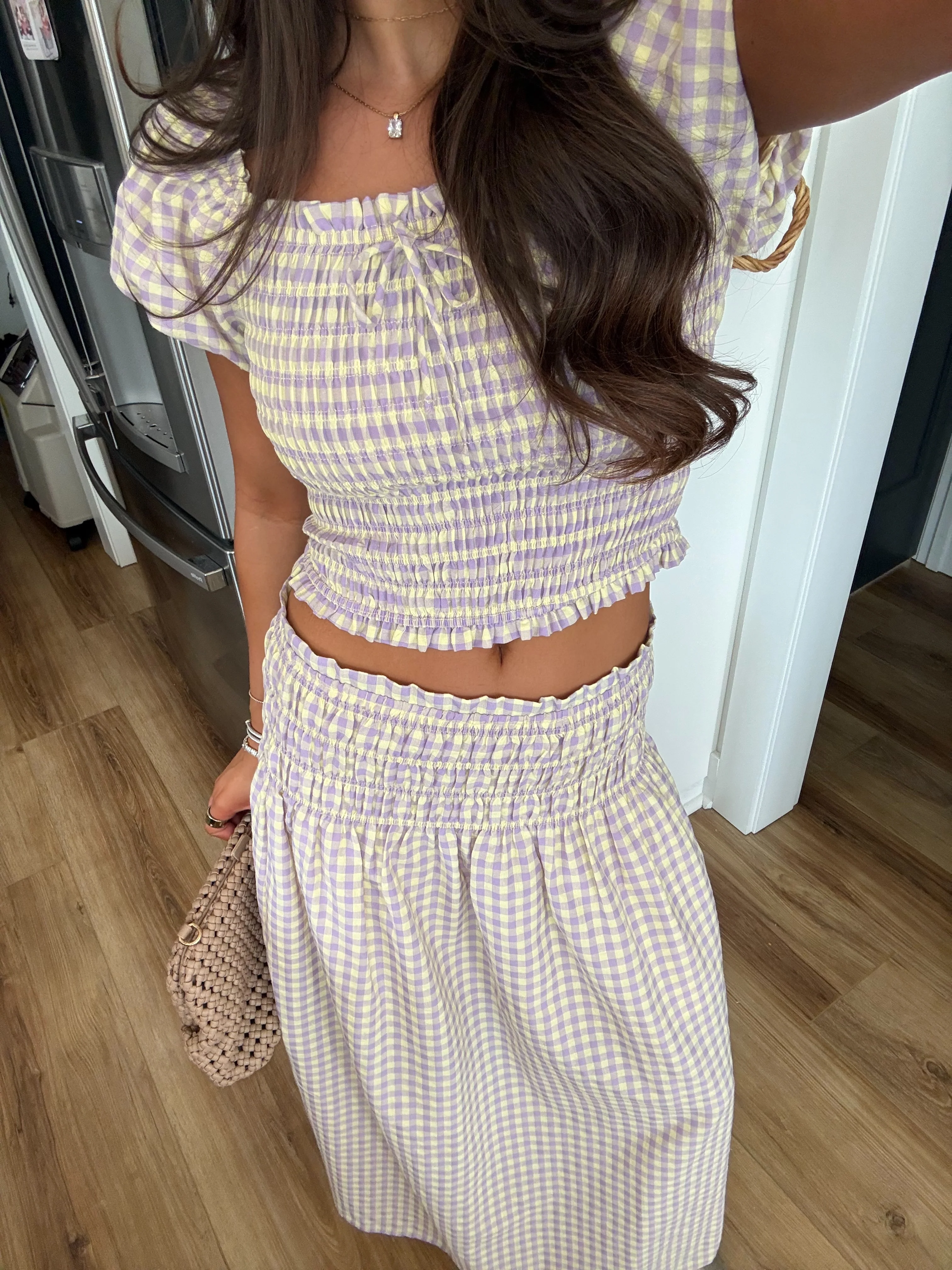 Lavender/Lemon Gingham Set (Restock) - Image 3