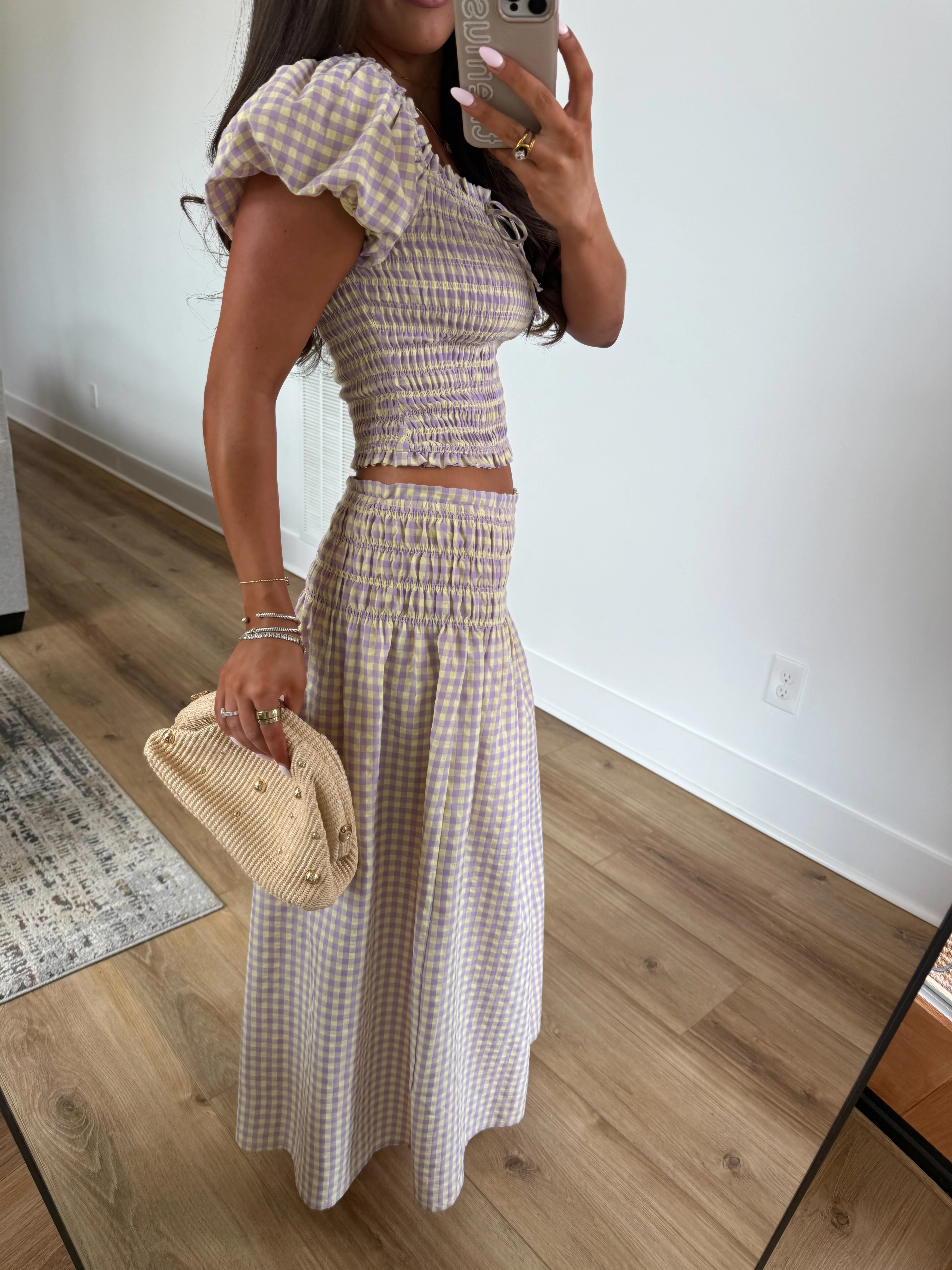 Lavender/Lemon Gingham Set (Restock) - Image 4