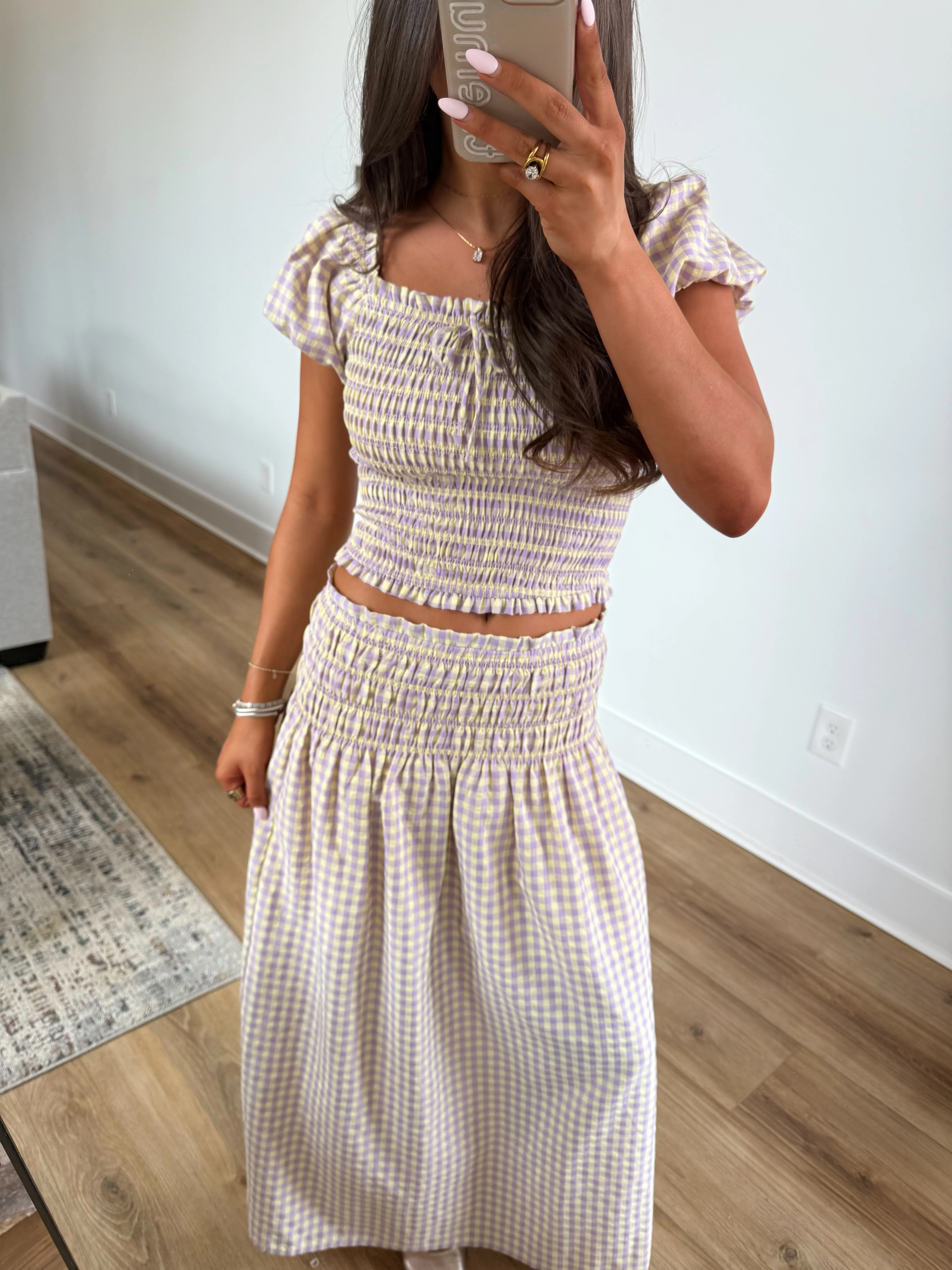 Lavender/Lemon Gingham Set (Restock) - Image 6