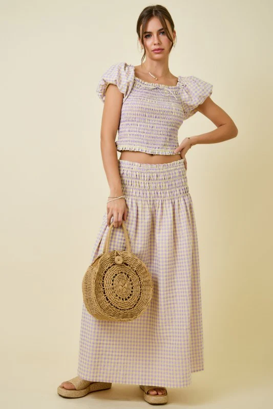 Lavender/Lemon Gingham Set (Restock) - Image 8