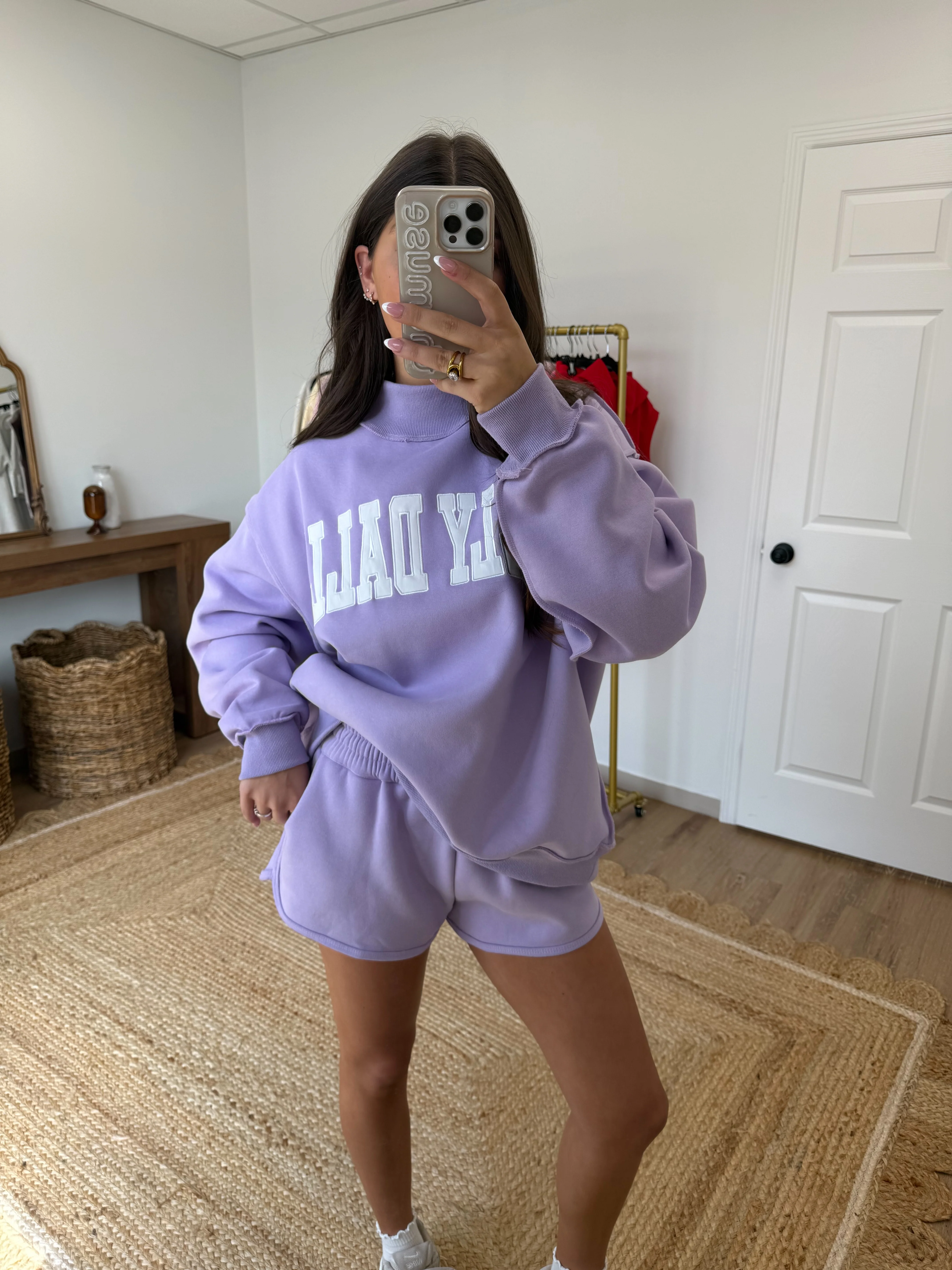 Lavender Sweatshort - Image 2