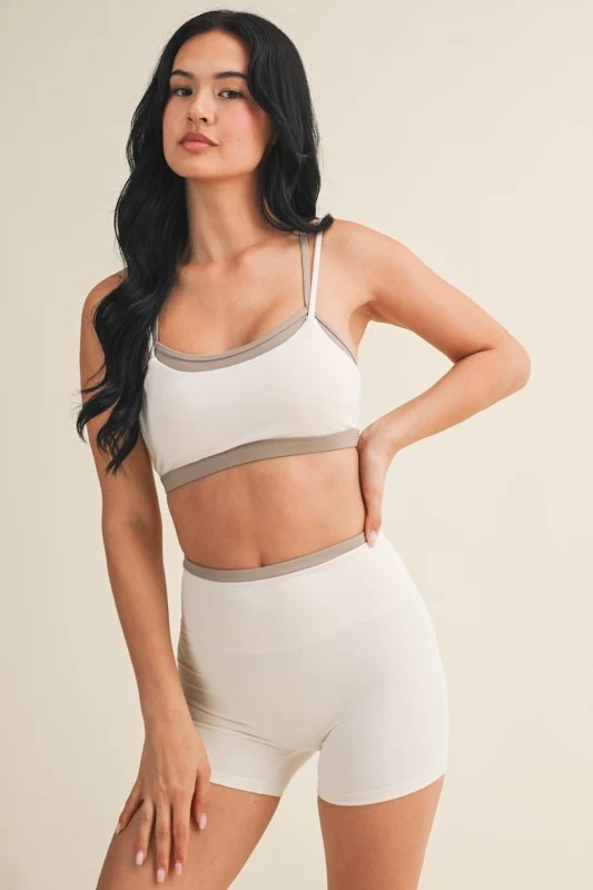 Layered Sports Bra (Cream Combo) - Image 5