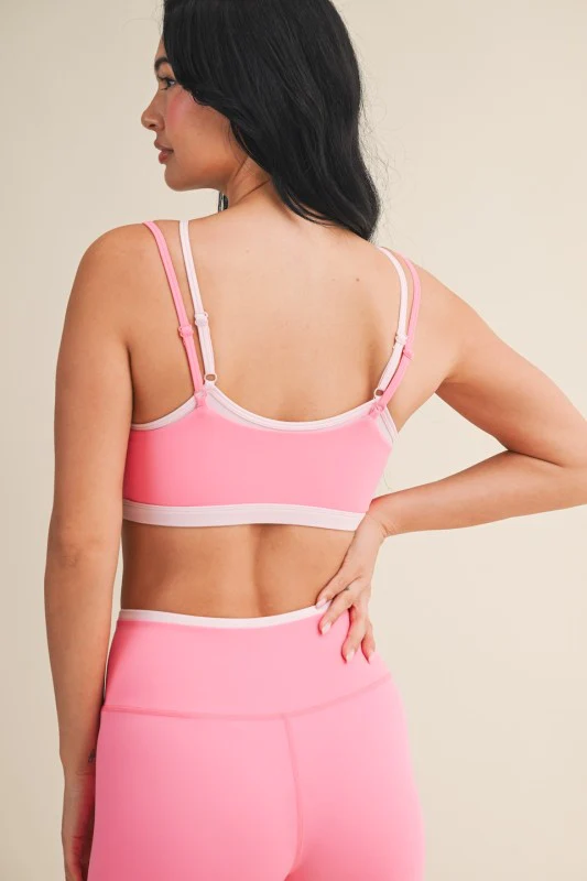 Layered Sports Bra (Hot Pink) - Image 6