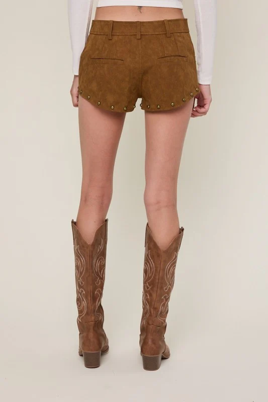 Leather Suede Micro Shorts - Image 7
